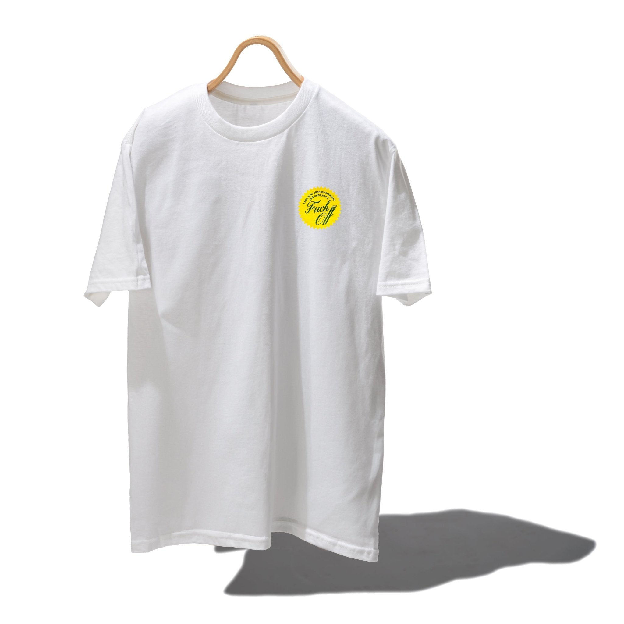 “Fuck Off” white T-Shirt - RADICAL MEDIA ARCHIVE