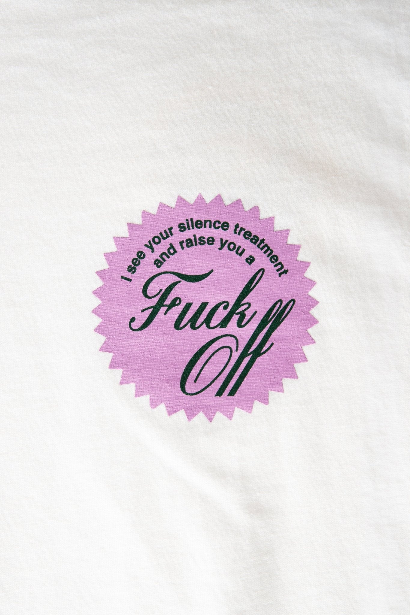 “Fuck Off” white T-Shirt - RADICAL MEDIA ARCHIVE