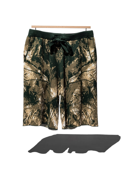 JUNGLE PATTERN KNIT SHORT PANTS