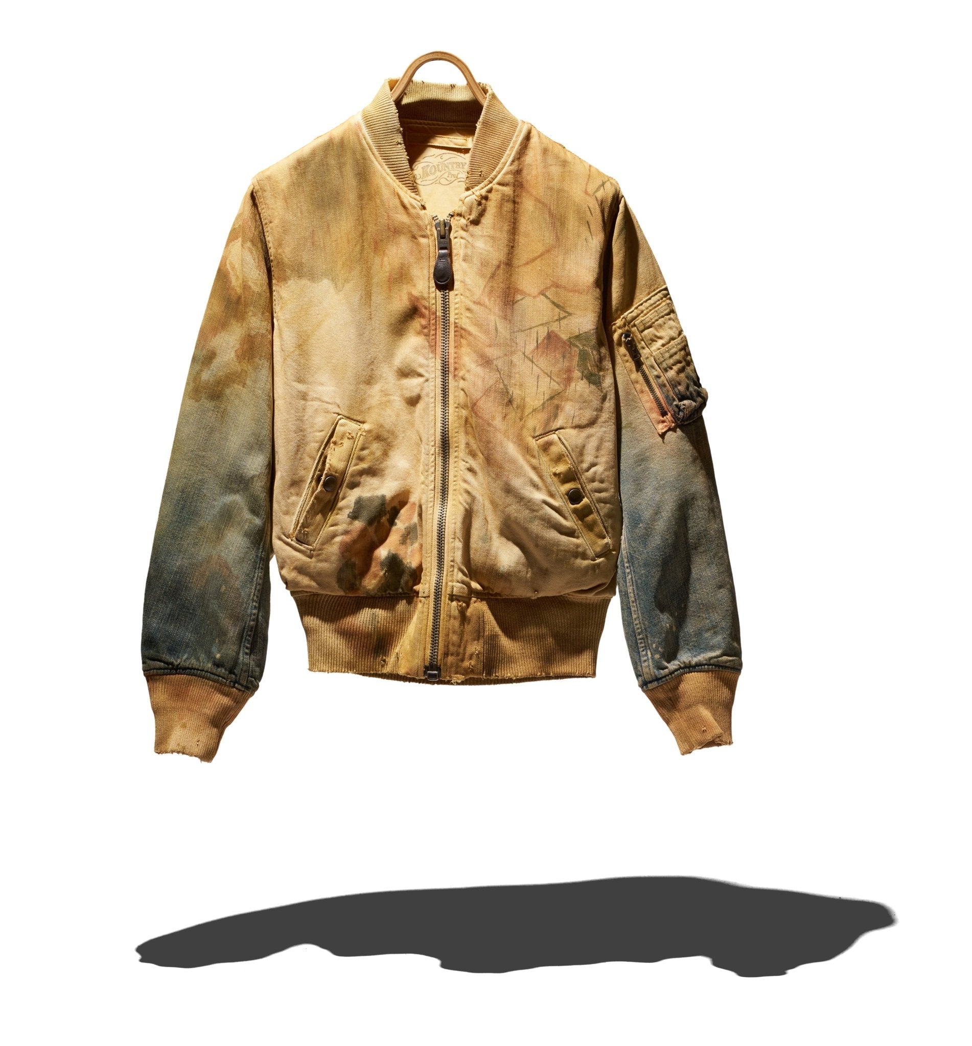 MA - 1 Bleached Denim Jacket (M14) - Kapital