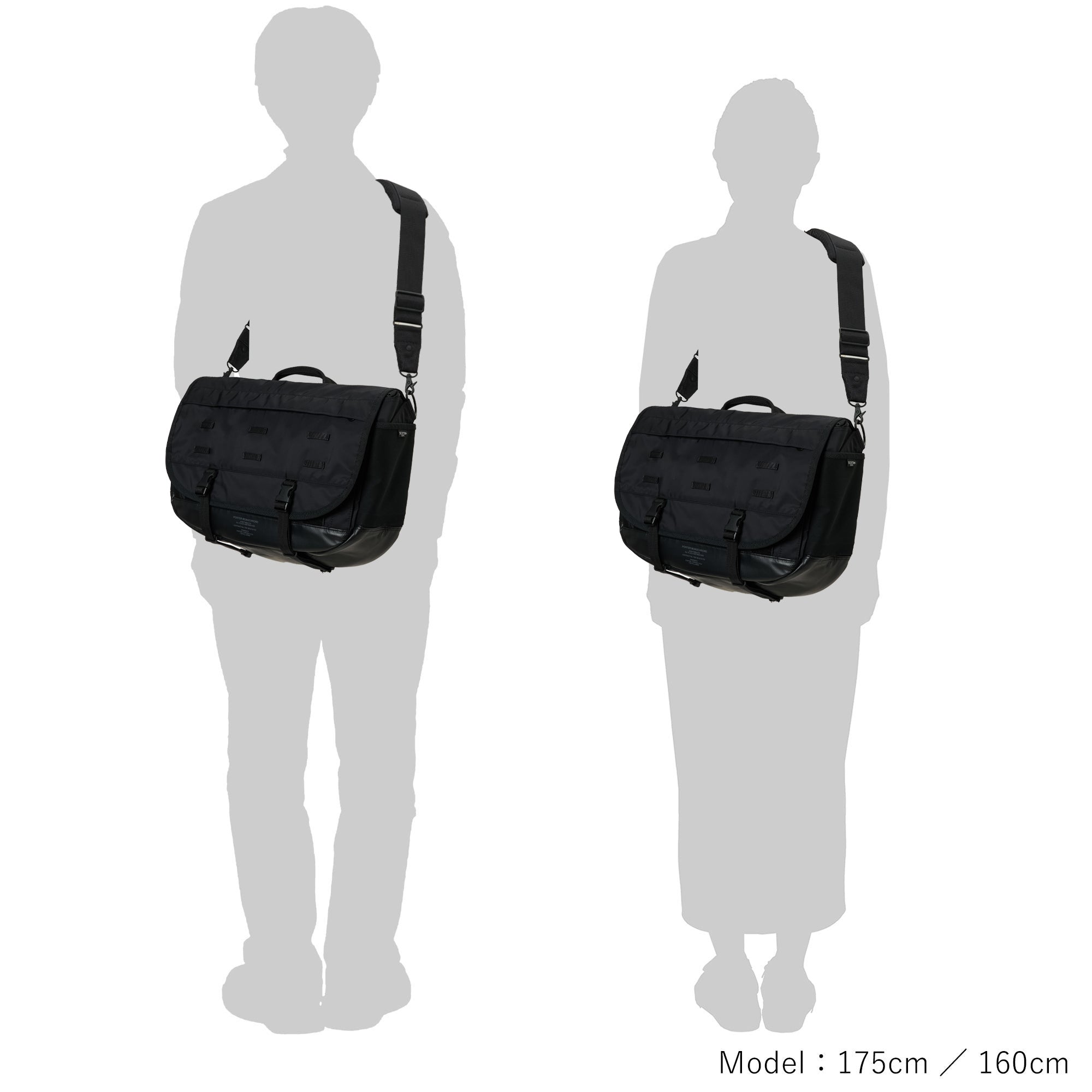 MONOCHROME MESSENGER BAG (L) - PORTER