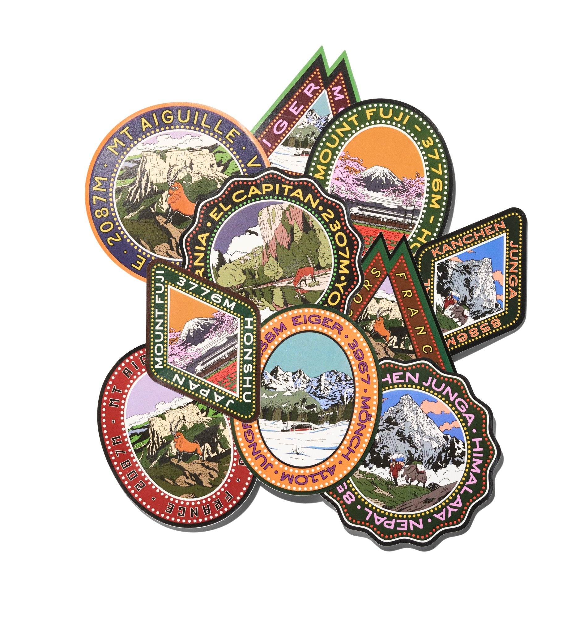 MOUNTAINS STICKER 10 - PACK - A YOUNG HIKER