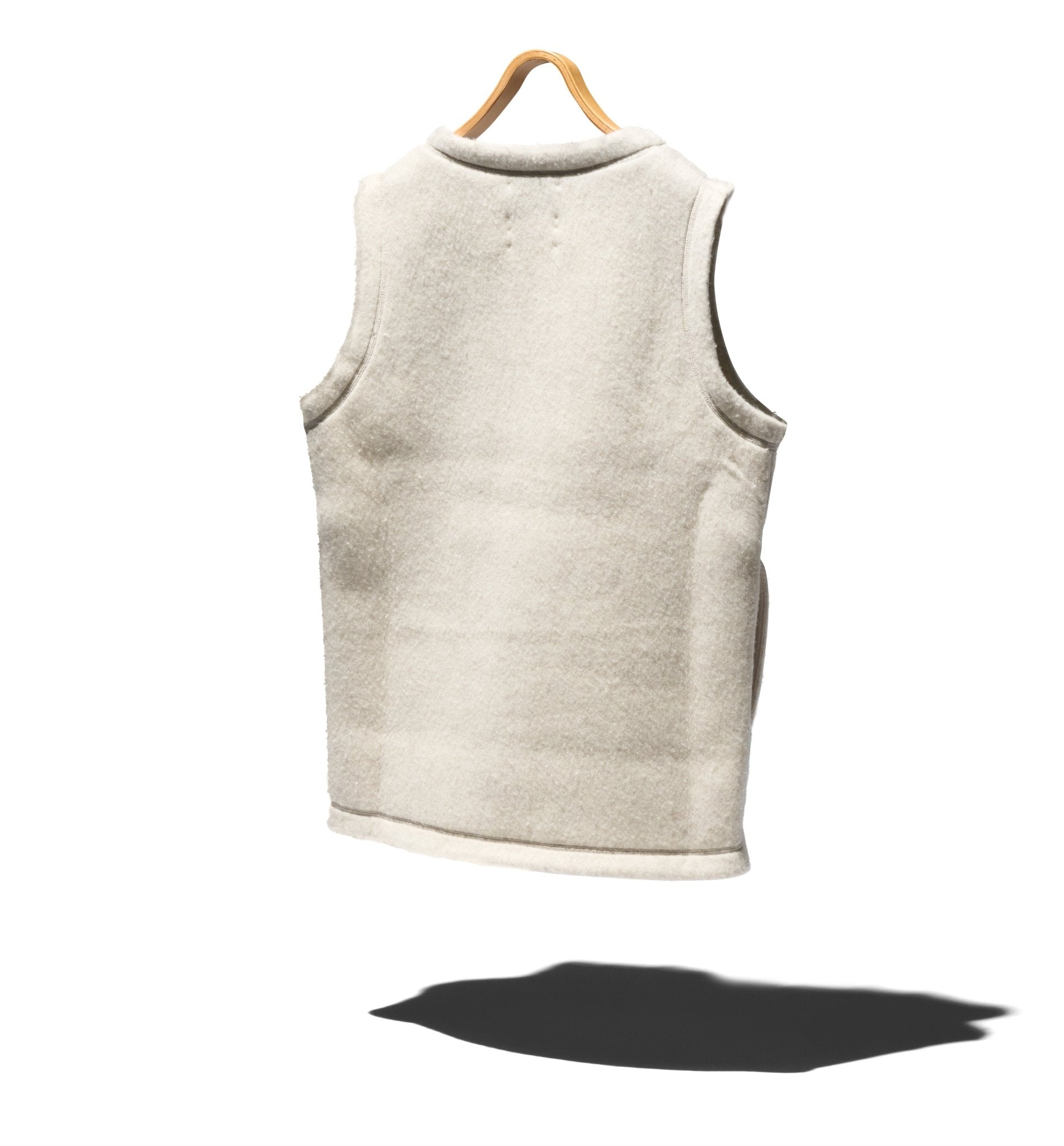 Natural Wool Fleece Liner Vest - YAECA