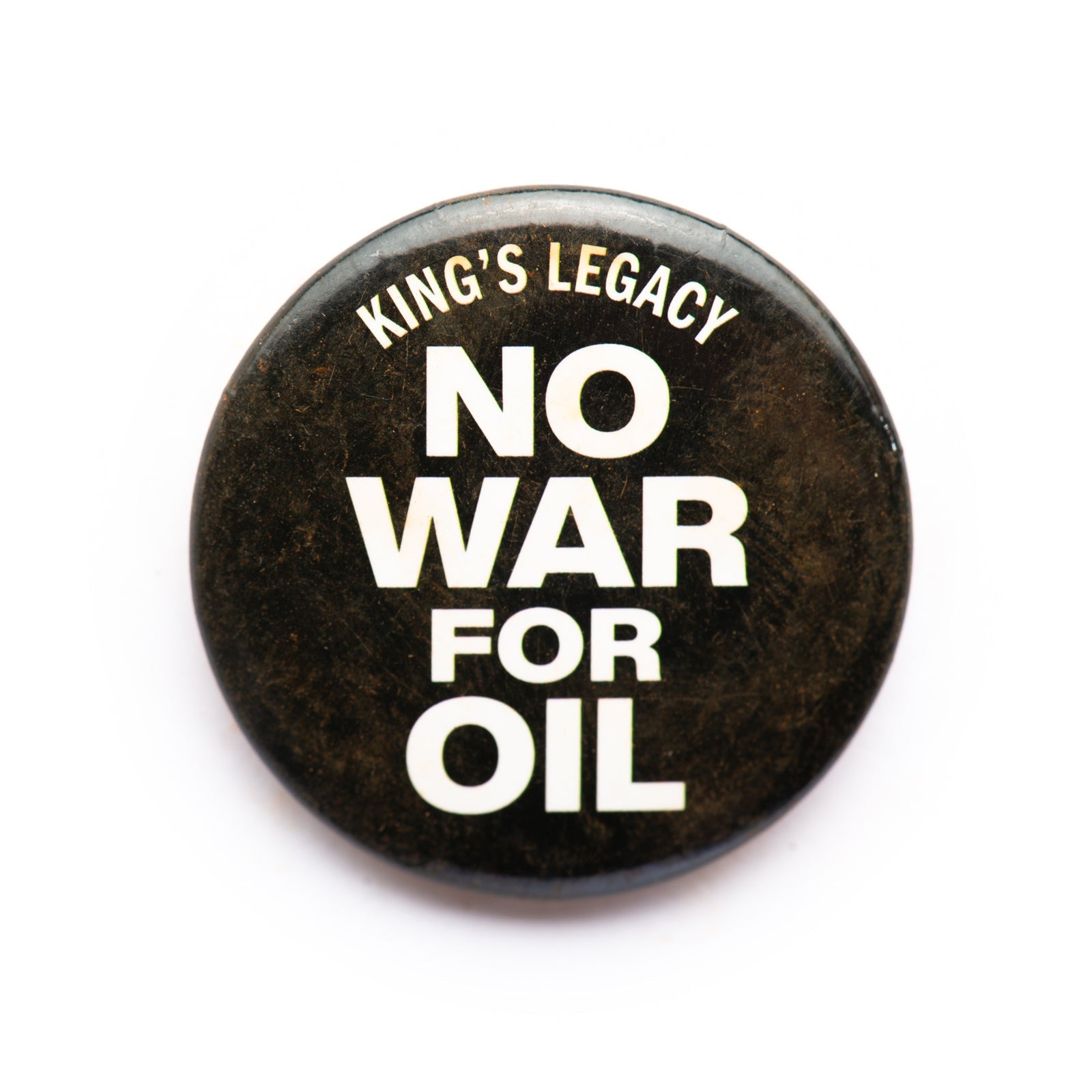 "No War For Oil" button pin - RADICAL MEDIA ARCHIVE