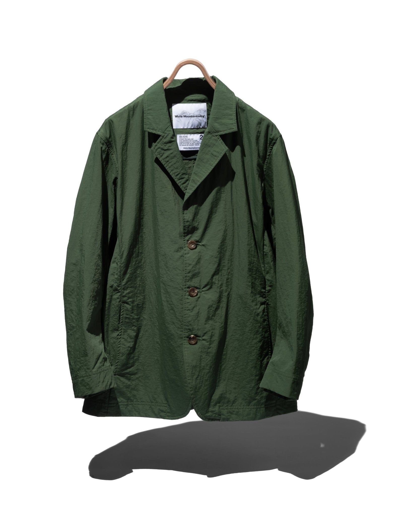 NYLON LAPEL JACKET - WHITE MOUNTAINEERING