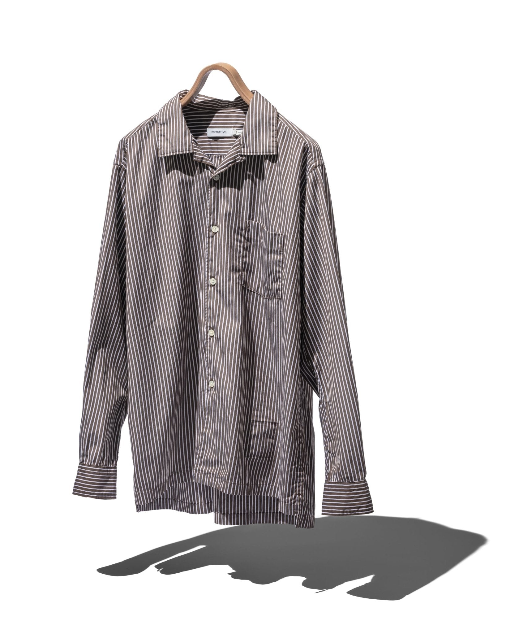 OFFICER L/S SHIRT COTTON BROAD LONDON STRIPE - NONNATIVE