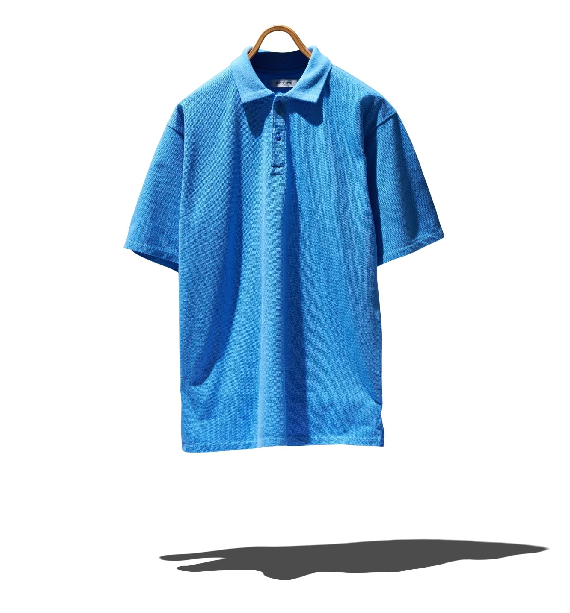 OFFICER S/S POLO SHIRT COTTON PIQUE OVERDYED - NONNATIVE
