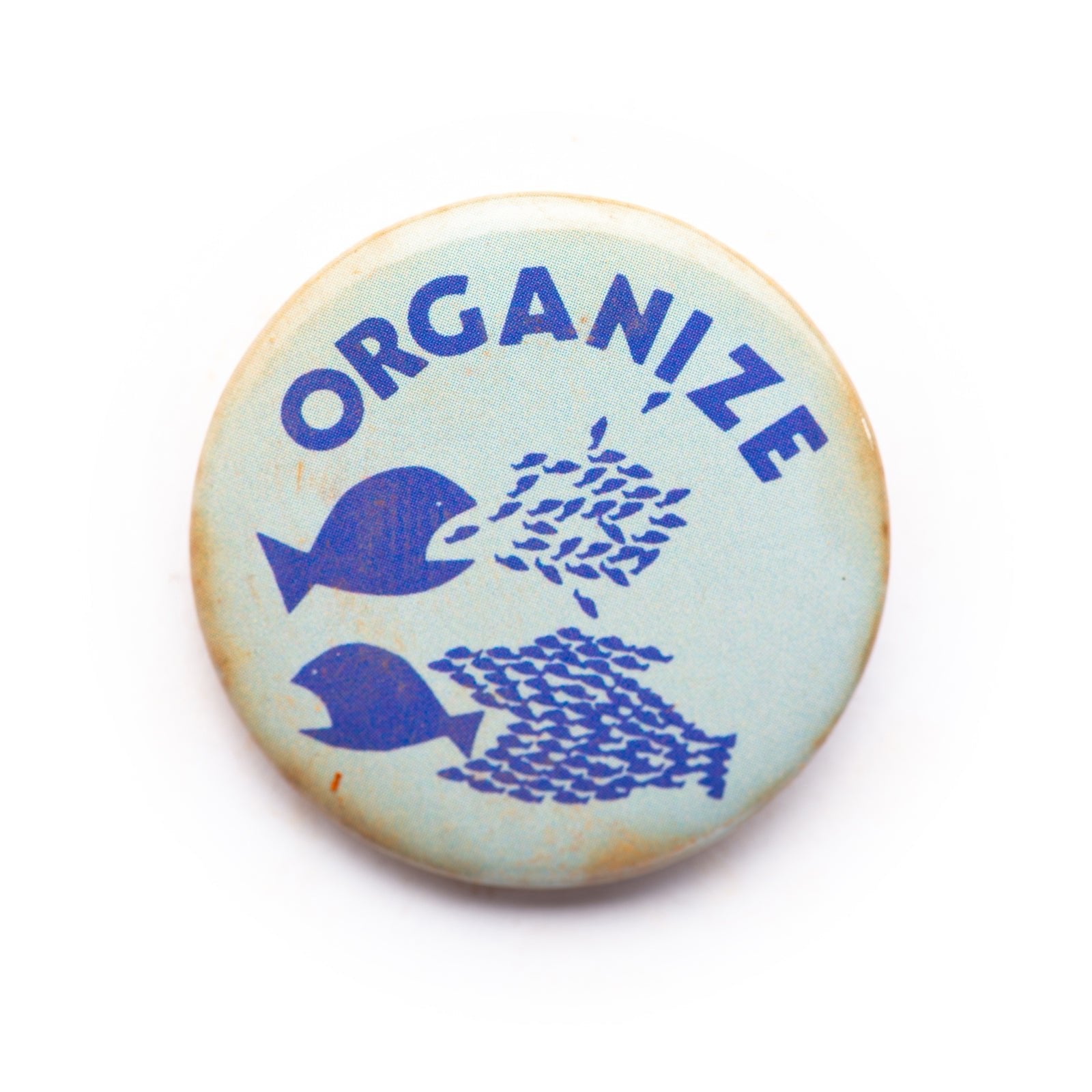 "Organize" button pin - RADICAL MEDIA ARCHIVE