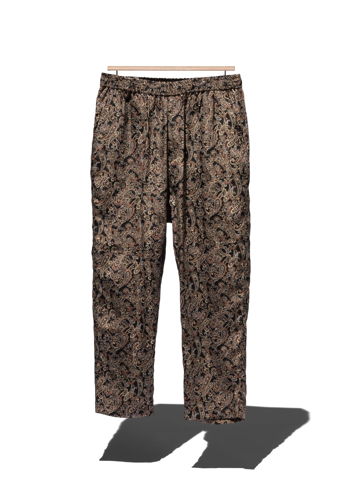 PAISLEY SATIN TAPERED EASY PANTS - WHITE MOUNTAINEERING