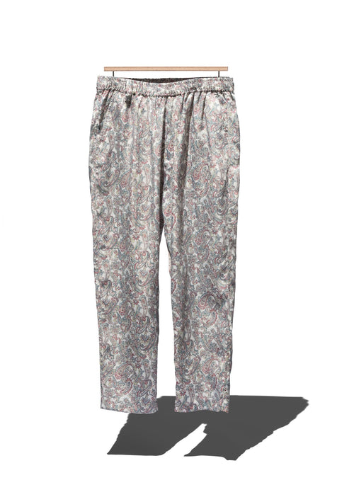 PAISLEY SATIN TAPERED EASY PANTS