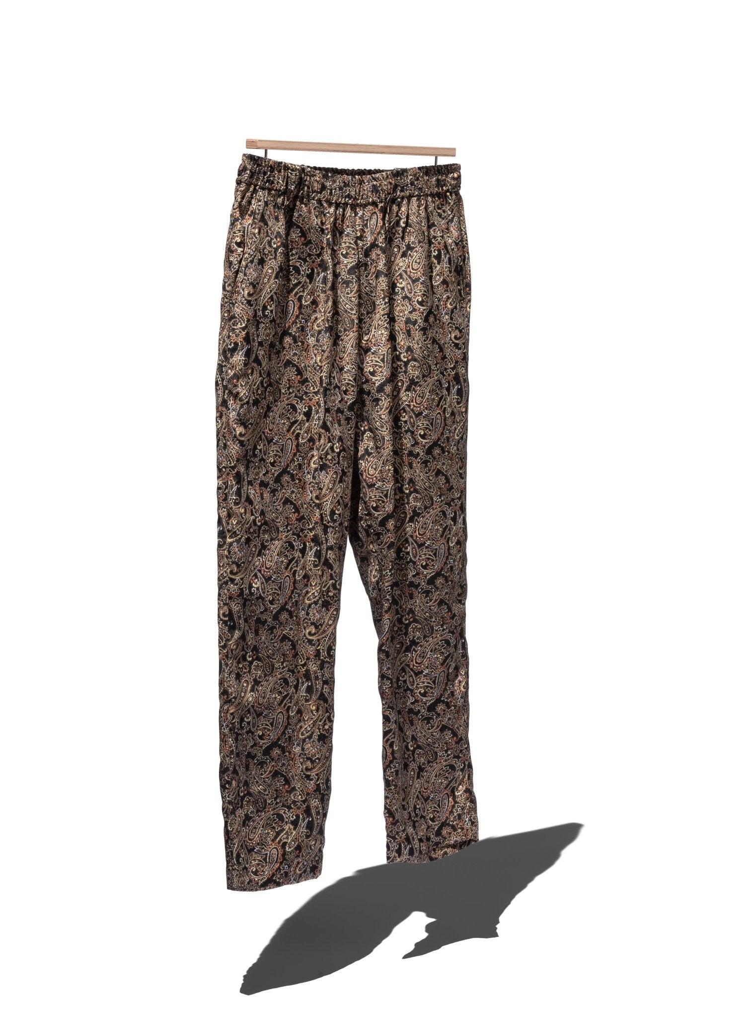 PAISLEY SATIN TAPERED EASY PANTS - WHITE MOUNTAINEERING