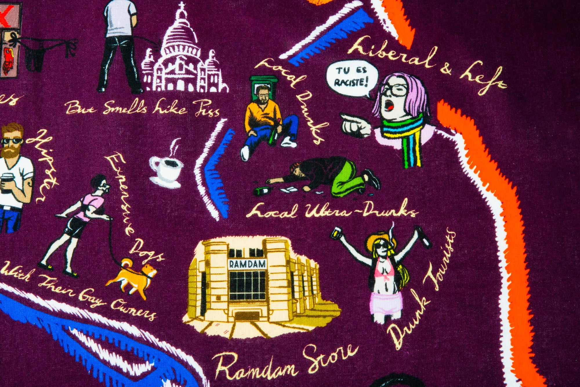 PARISIAN SCARF - WORDS SOUNDS COLORS & SHAPES