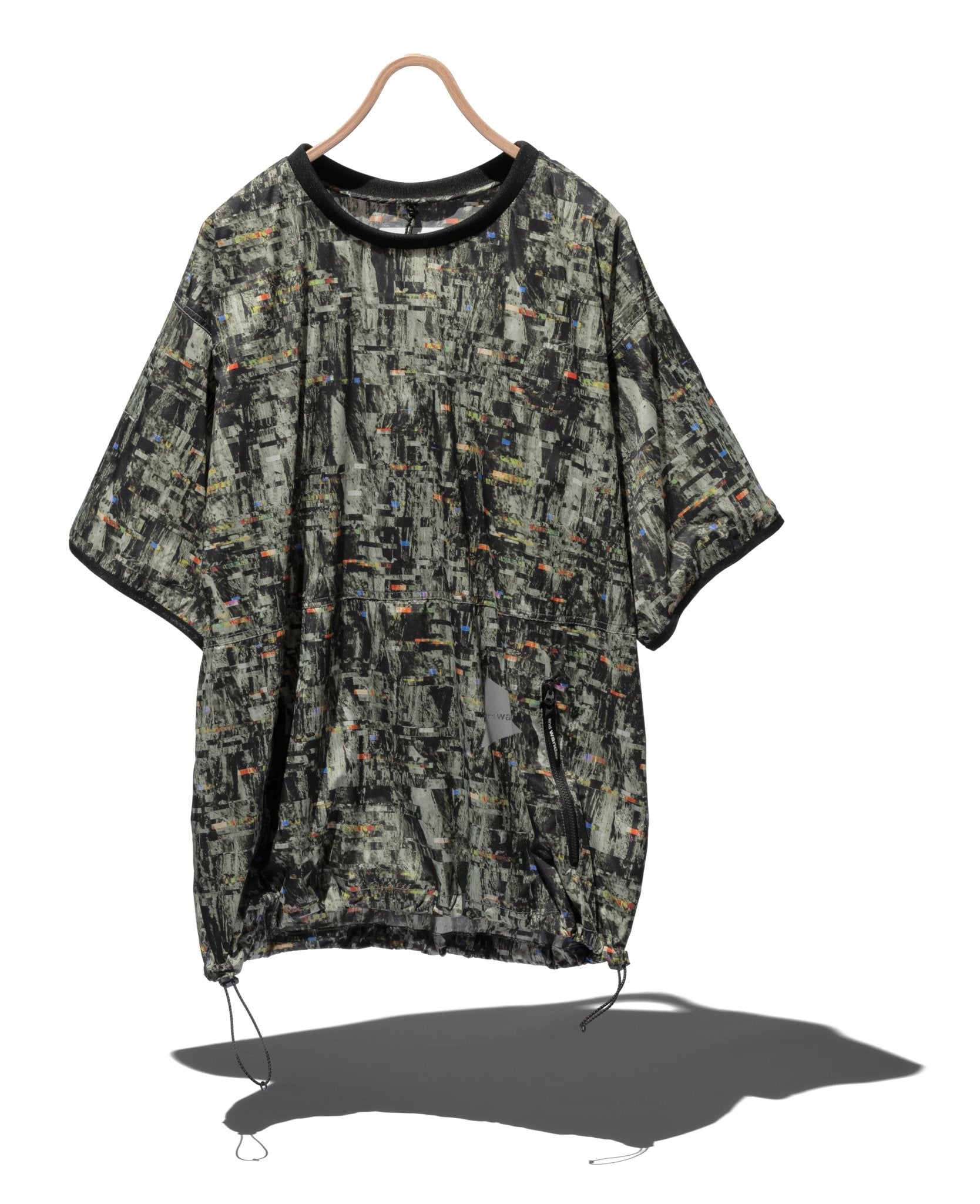 PERTEX printed wind T - AND WANDER
