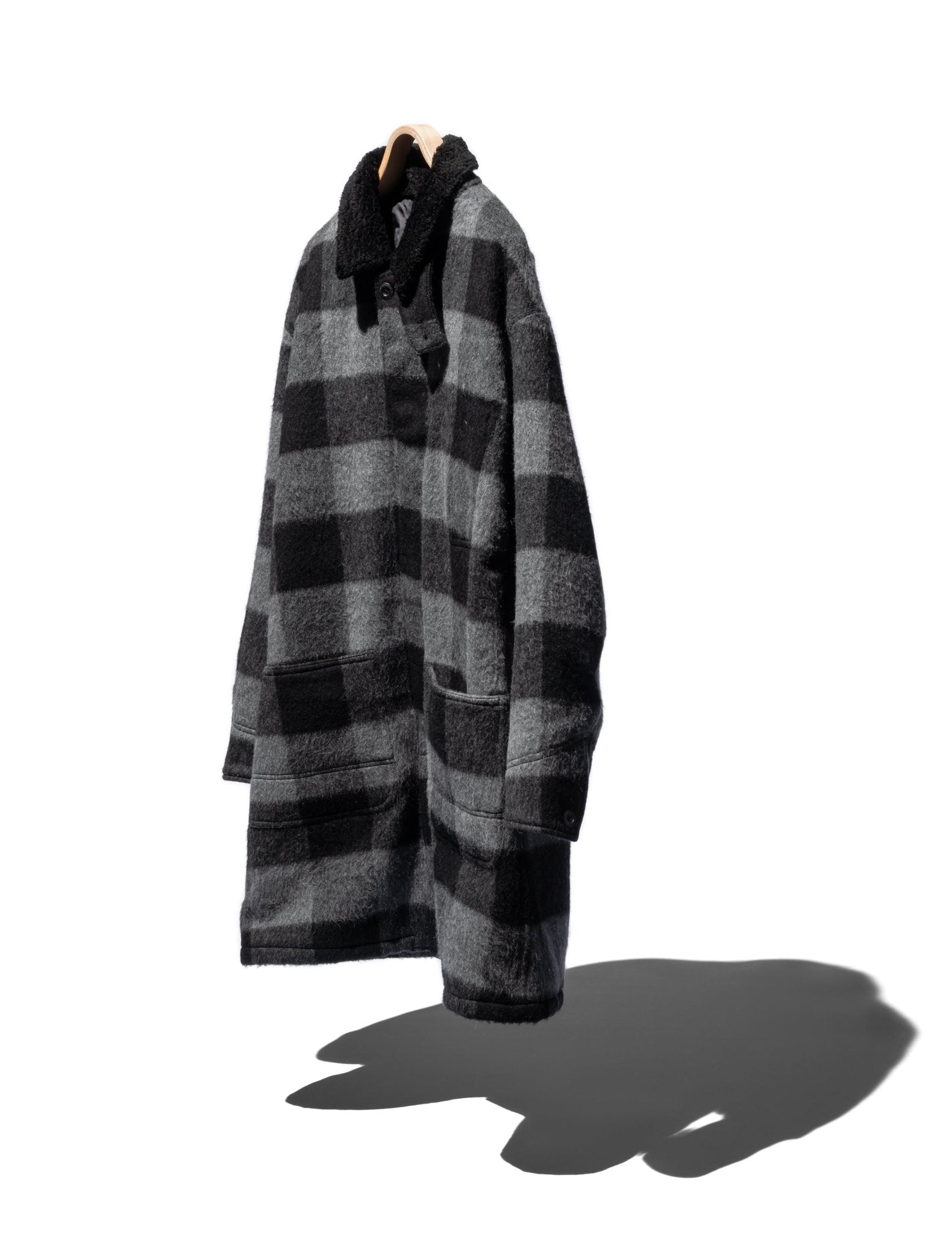 Rancher Long Coat W/P/N/A Wool Dobby Buffalo Check with GORE - TEX Windstopper - NONNATIVE