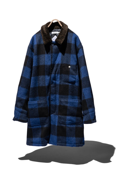 Rancher Long Coat W/P/N/A Wool Dobby Buffalo Check with GORE-TEX Windstopper