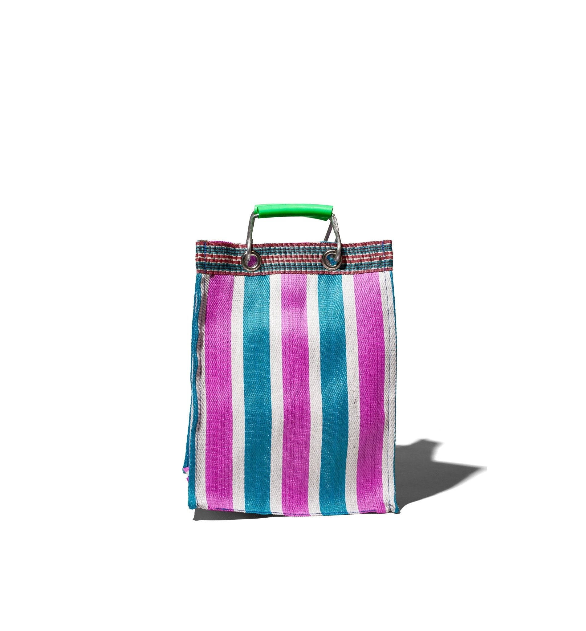 RECYCLED PLASTIC STRIPE BAG RECT - D26/B - PUEBCO