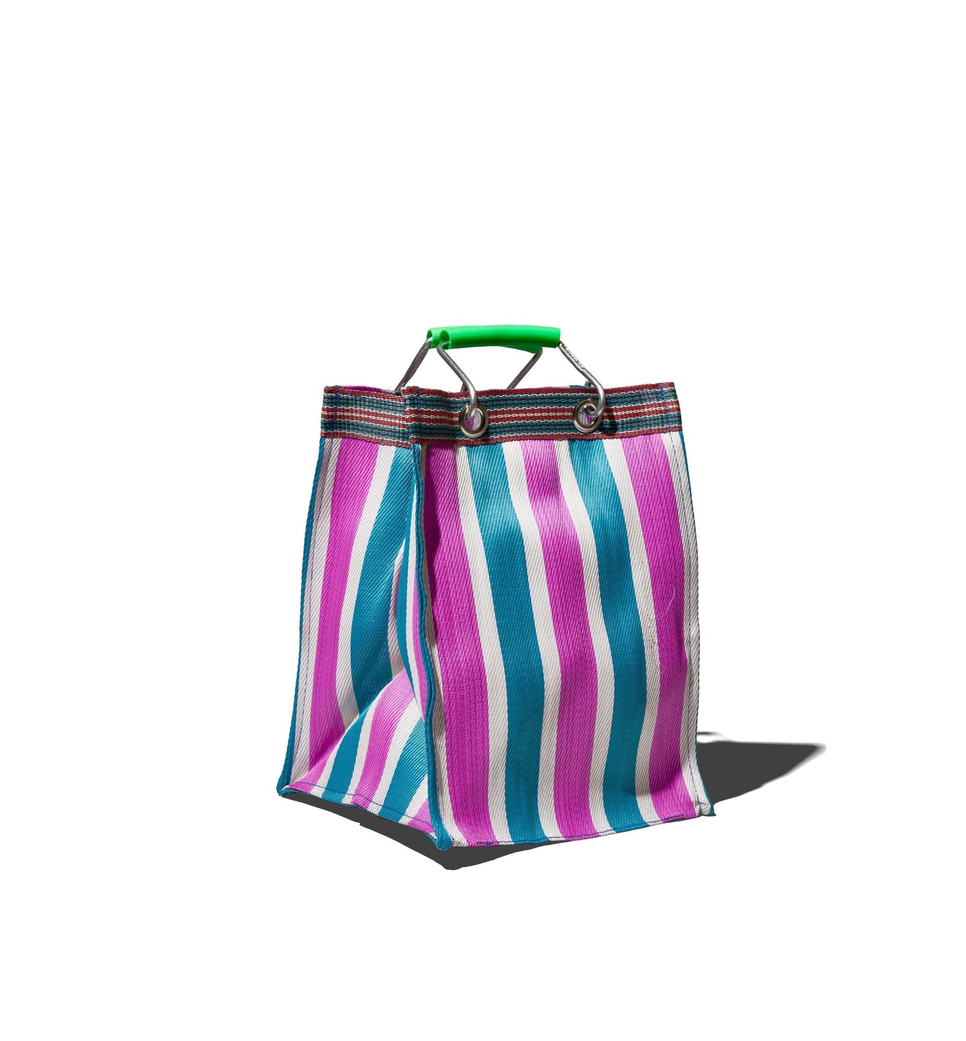 RECYCLED PLASTIC STRIPE BAG RECT - D26/B - PUEBCO