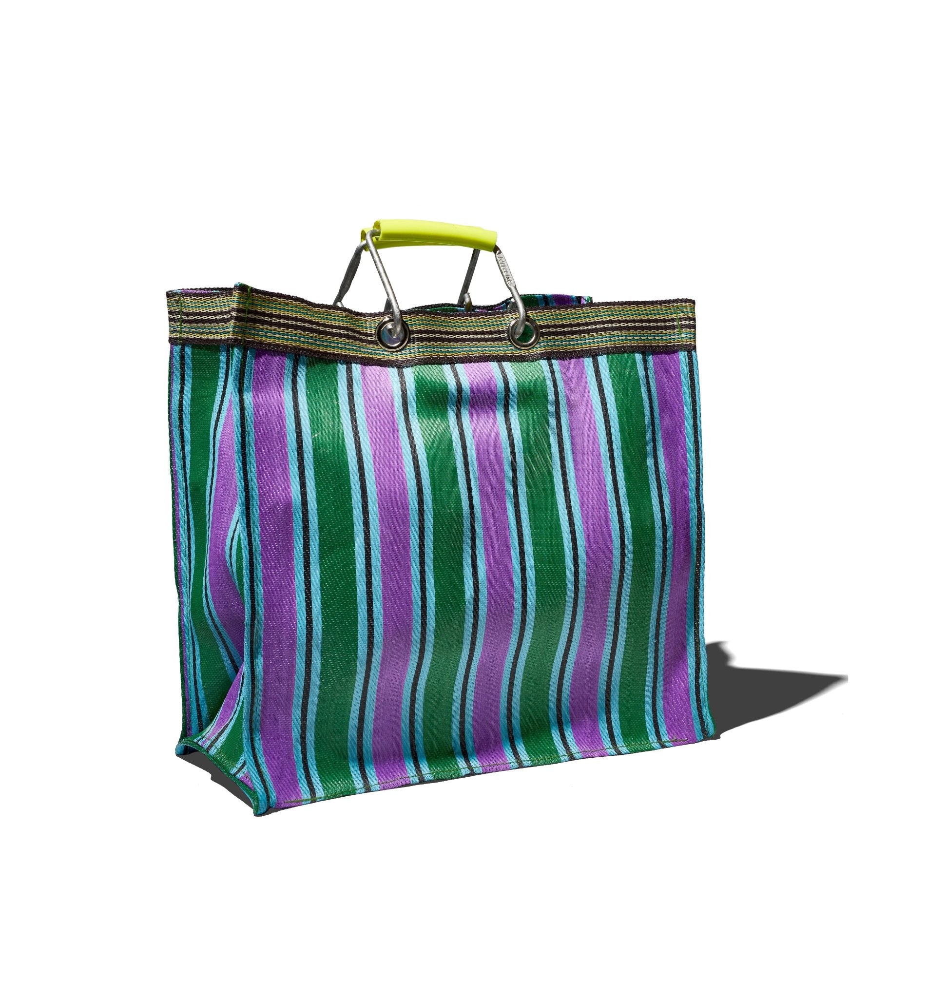 RECYCLED PLASTIC STRIPE BAG SQUARE/E - PUEBCO