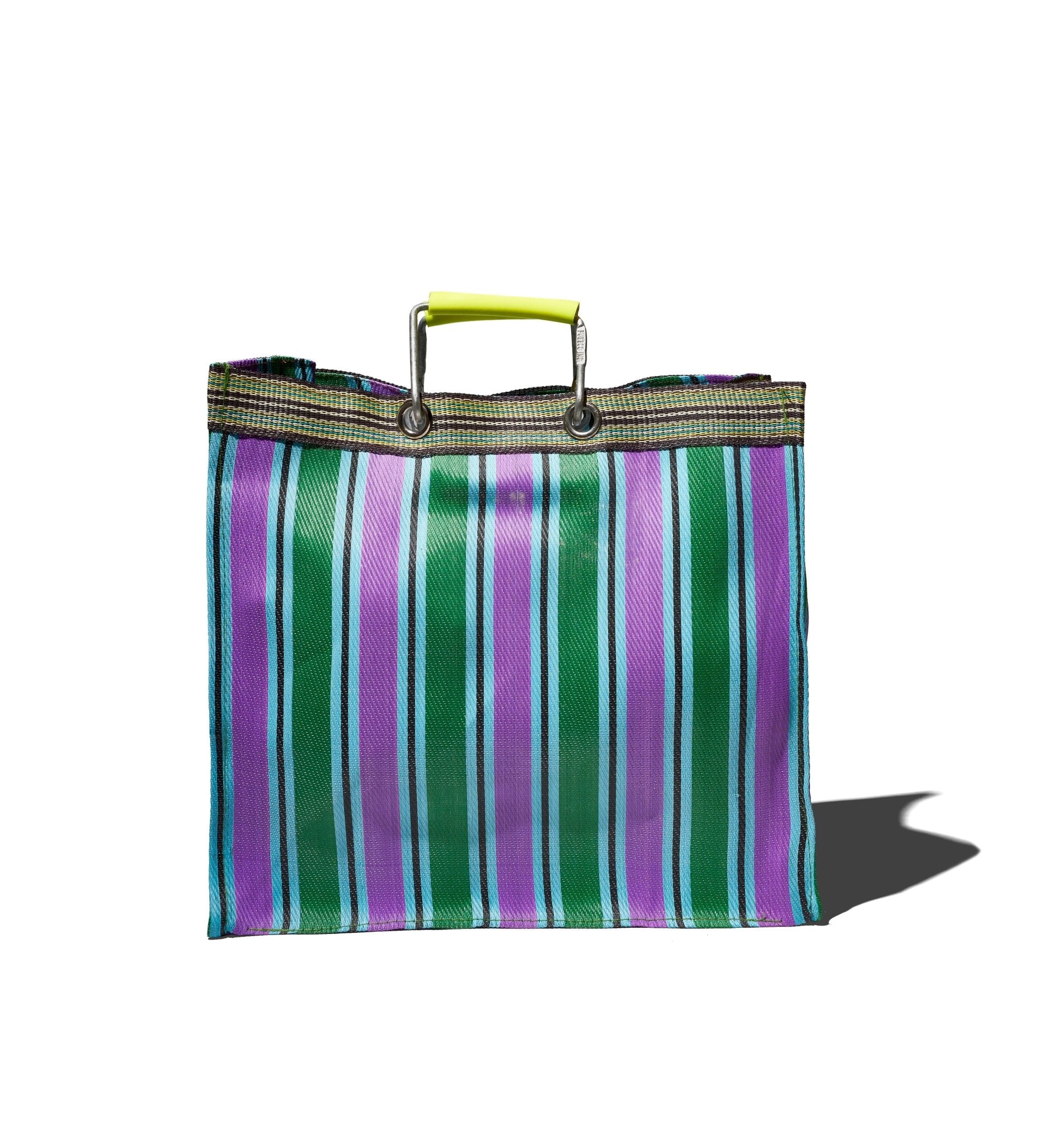 RECYCLED PLASTIC STRIPE BAG SQUARE/E - PUEBCO