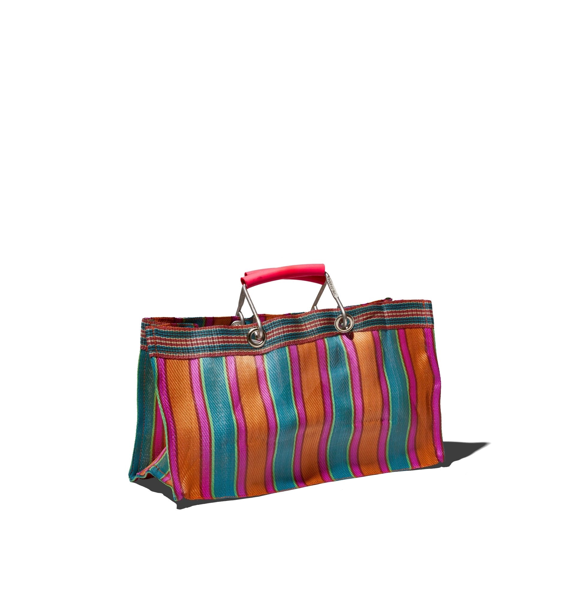 RECYCLED PLASTIC STRIPE BAG WIDE/F - PUEBCO