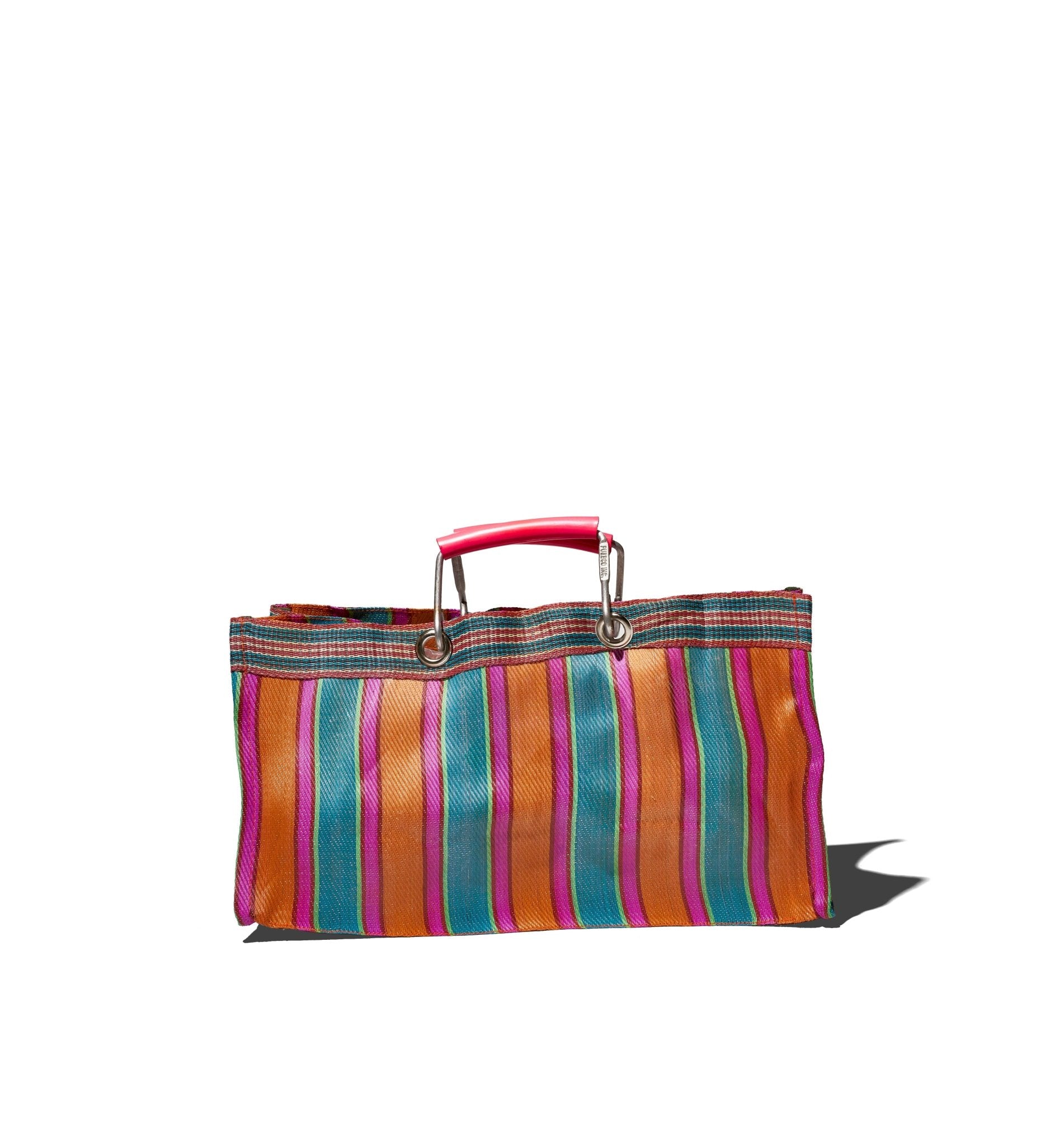 RECYCLED PLASTIC STRIPE BAG WIDE/F - PUEBCO