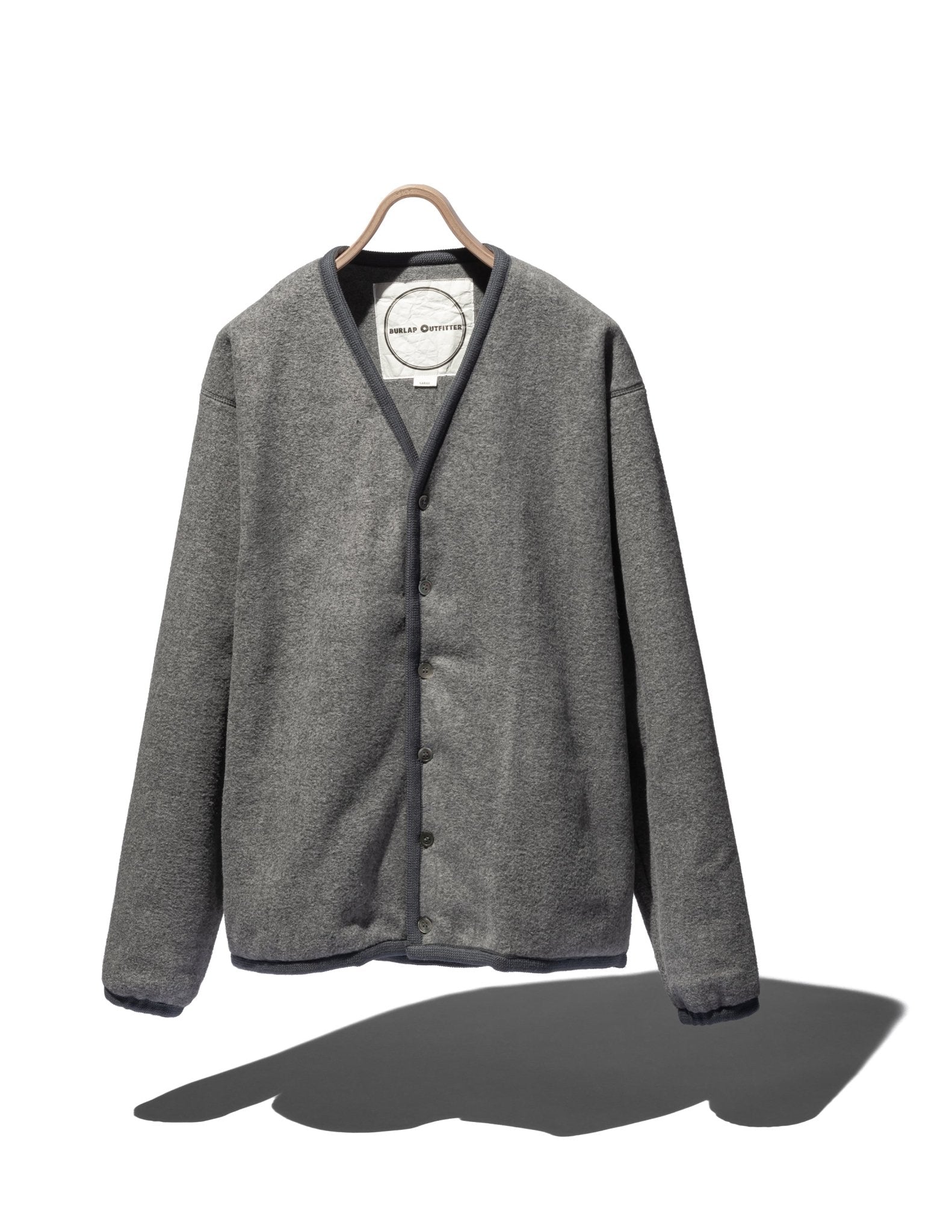 Solid Fleece Cardigan - BURLAP OUTFITTER