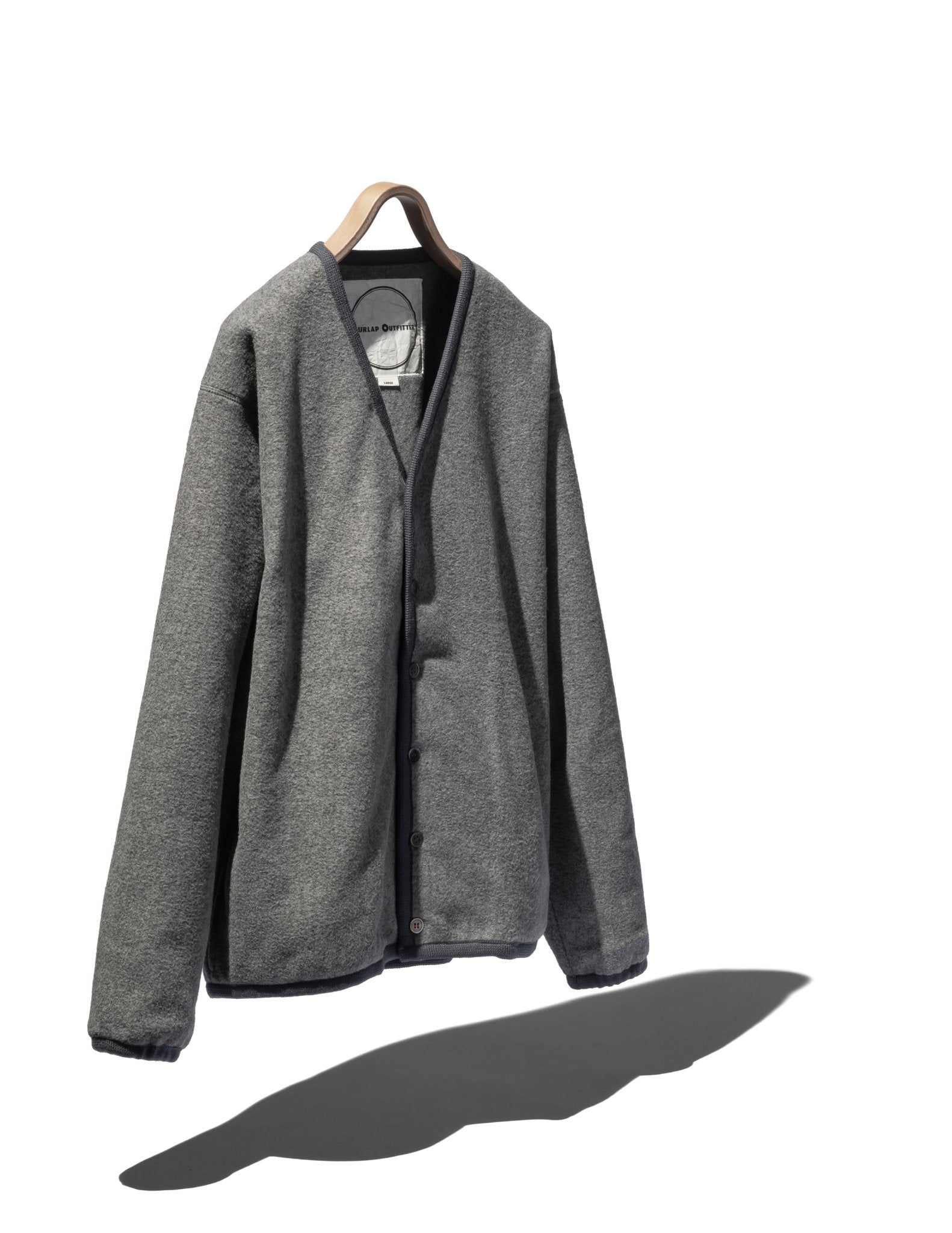 Solid Fleece Cardigan - BURLAP OUTFITTER