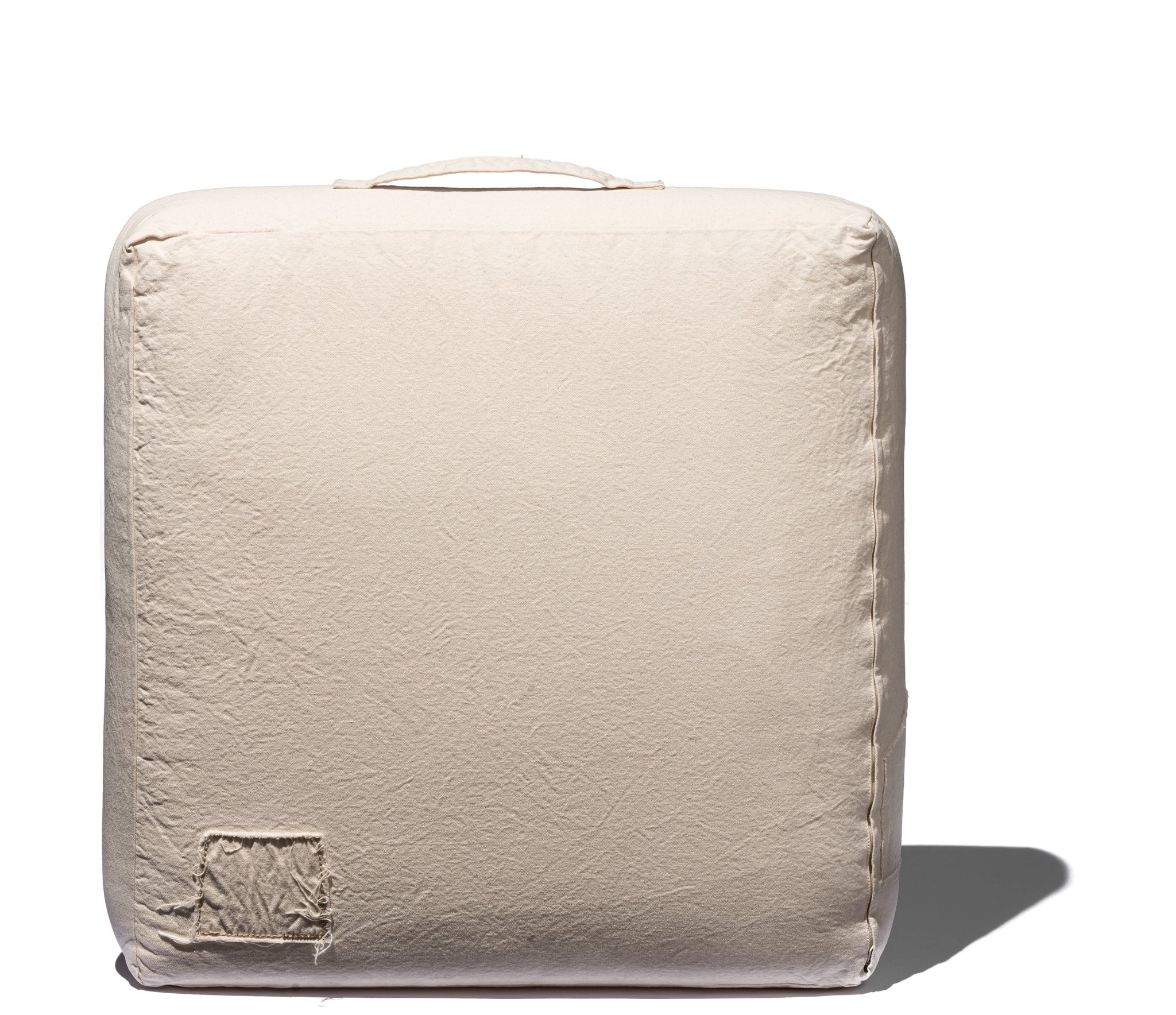 SQUARE CUSHION M DUCK CANVAS VINTAGE WASH - HOBO