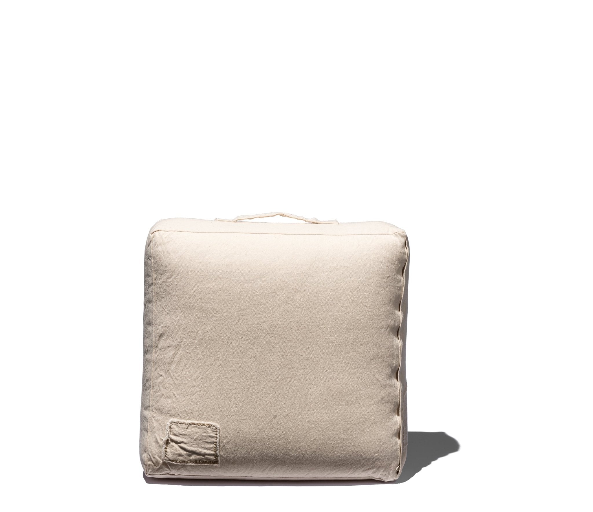 SQUARE CUSHION S DUCK CANVAS VINTAGE WASH - HOBO