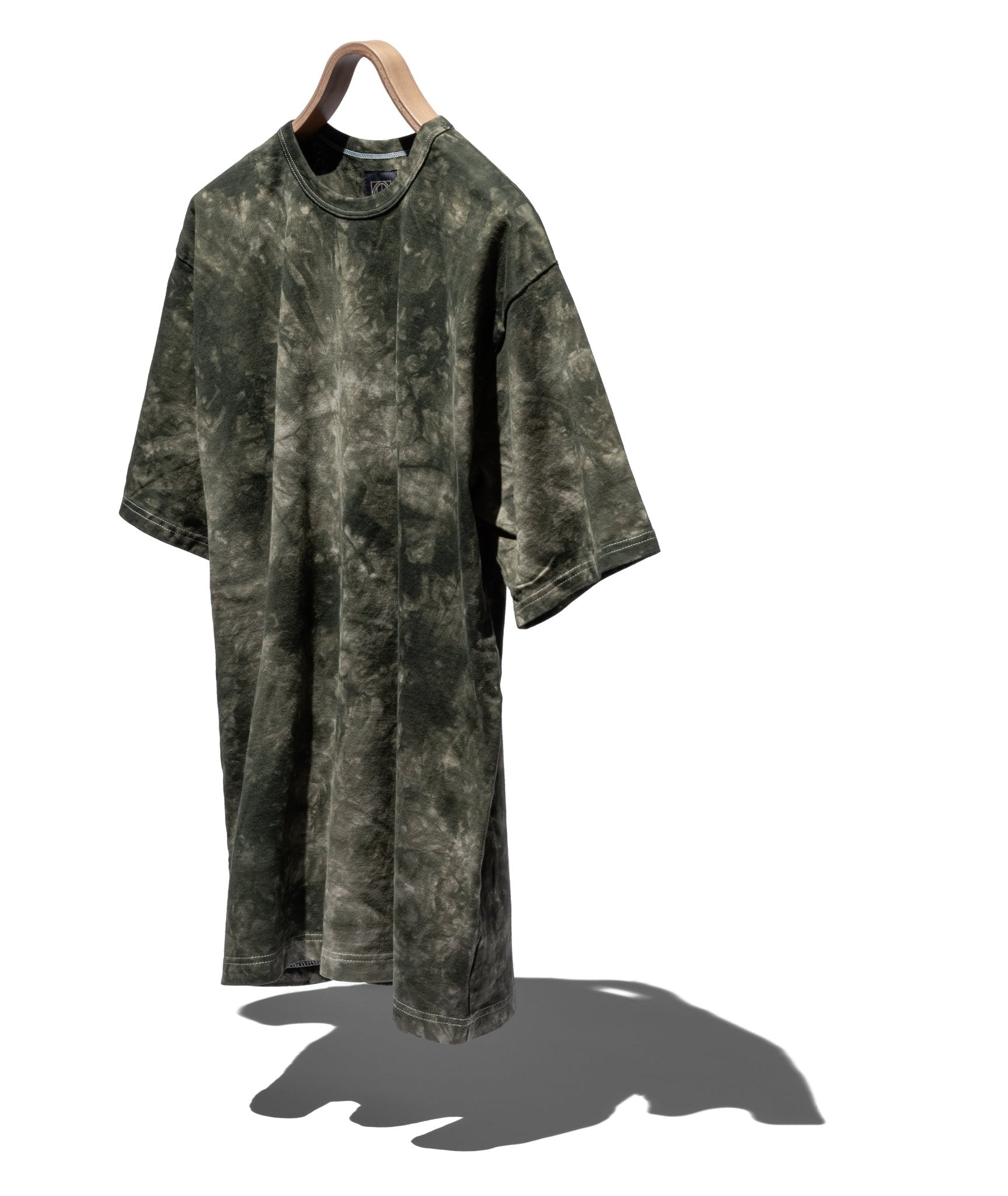 S/S CREW NECK TEE COTTON JERSEY CAMO TIE - DYED - HOBO