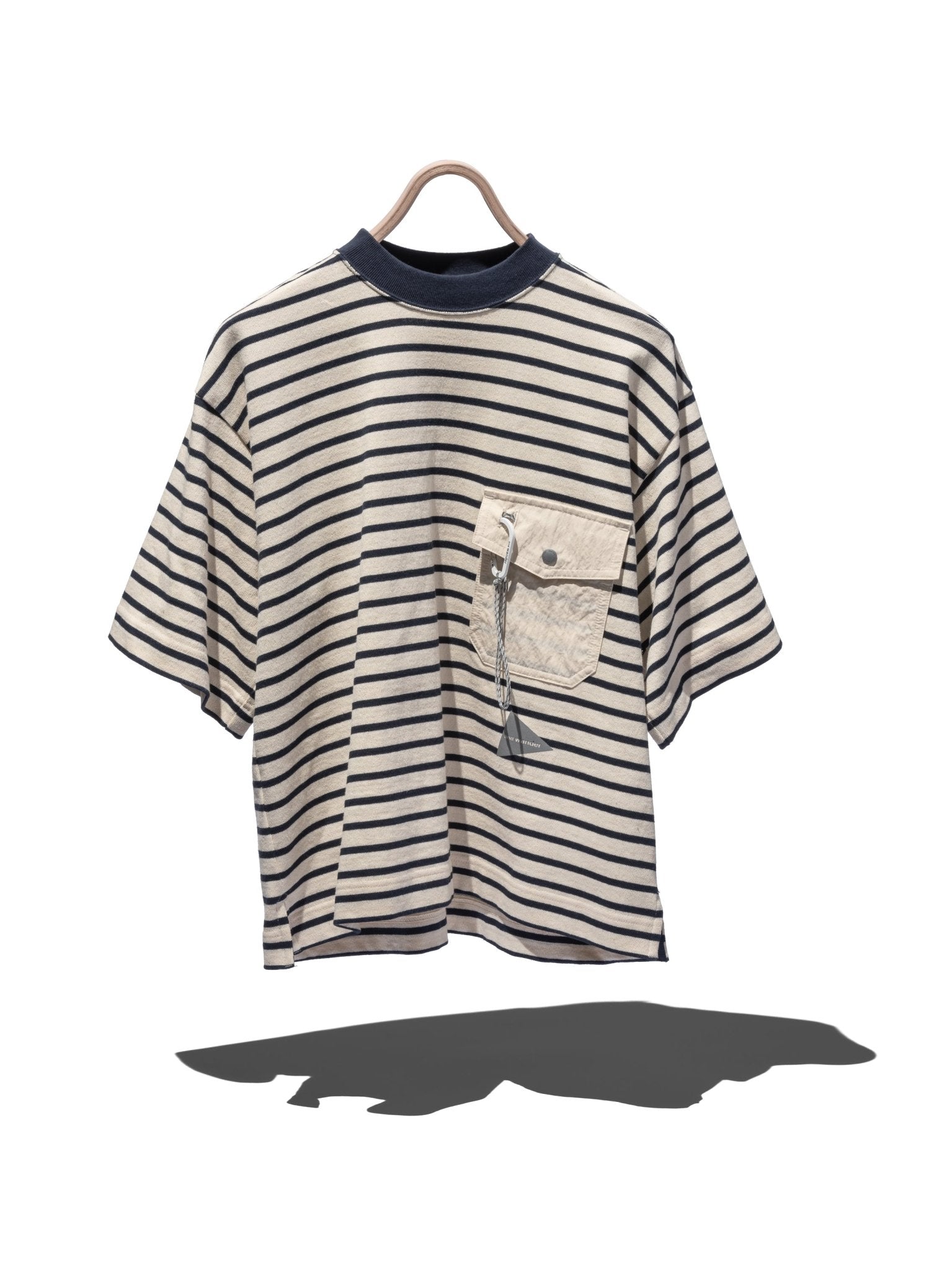 Stripe pocket H/S T - AND WANDER