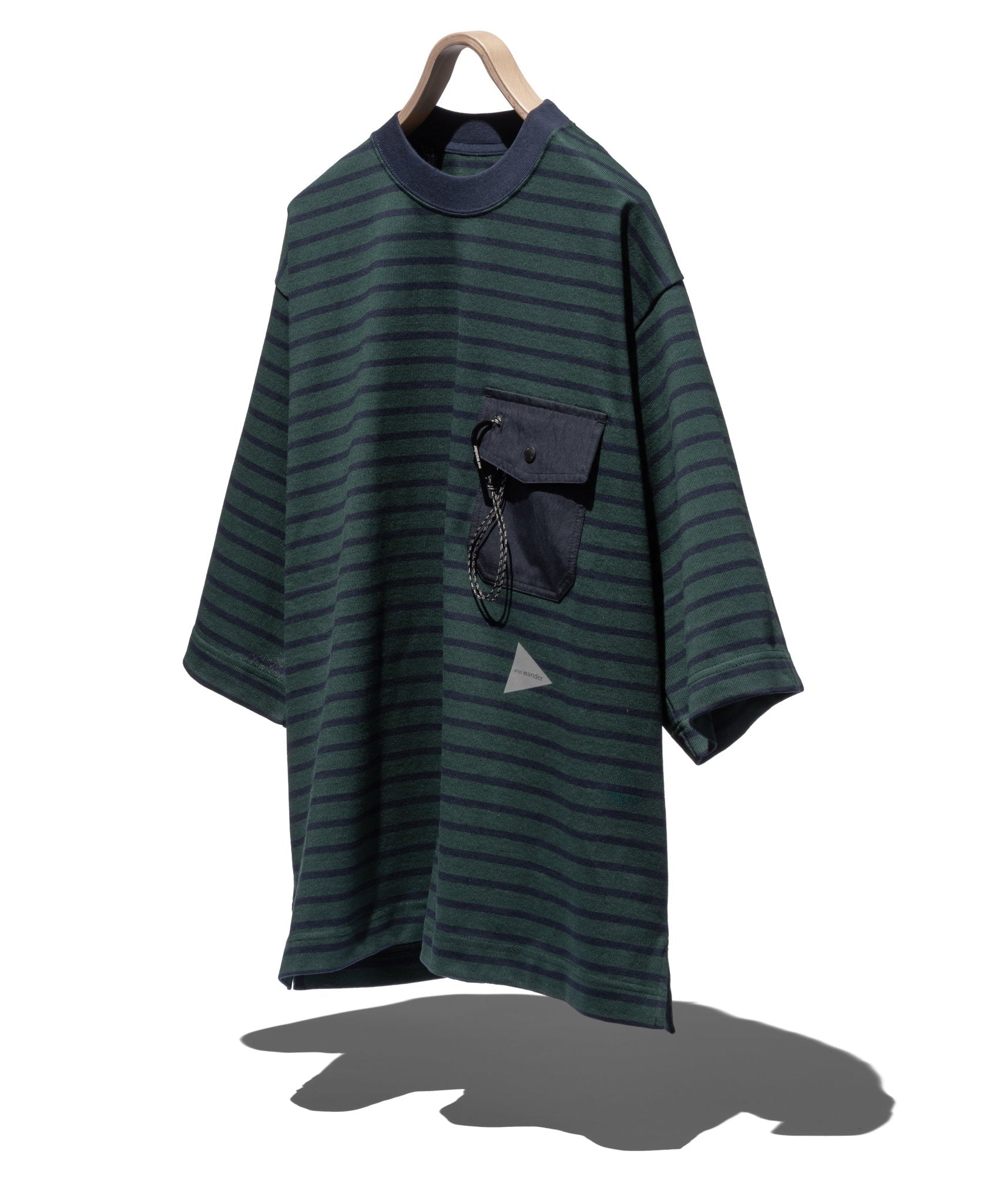 Stripe pocket H/S T - AND WANDER