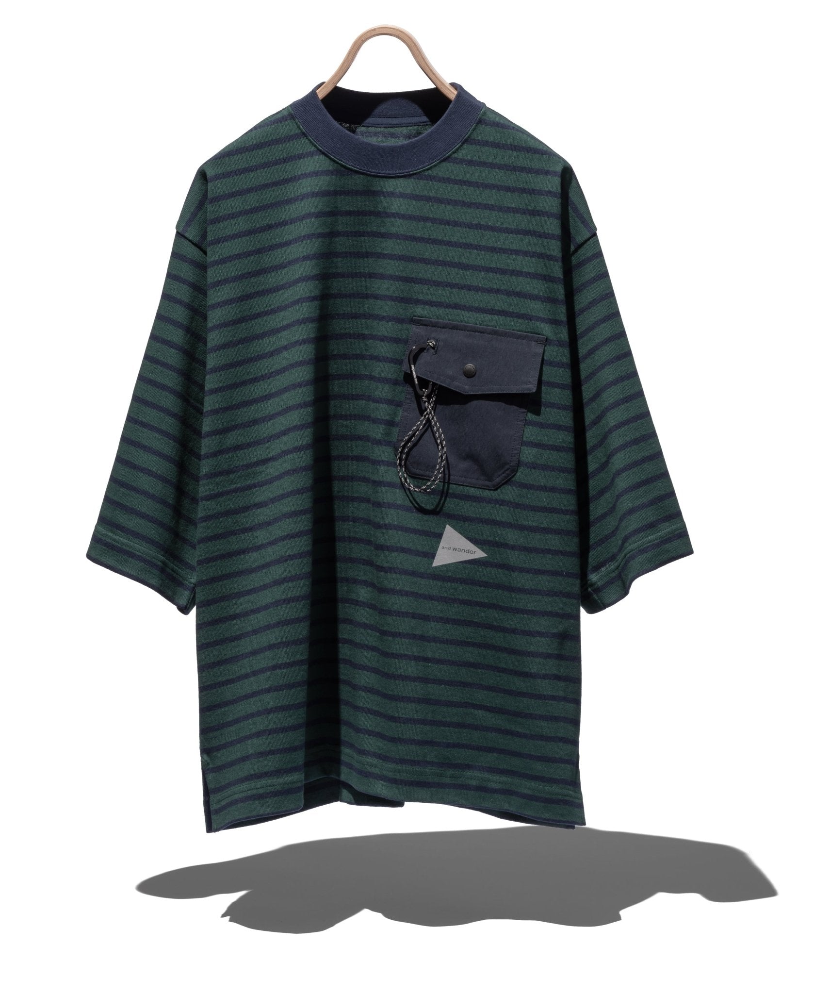 Stripe pocket H/S T - AND WANDER