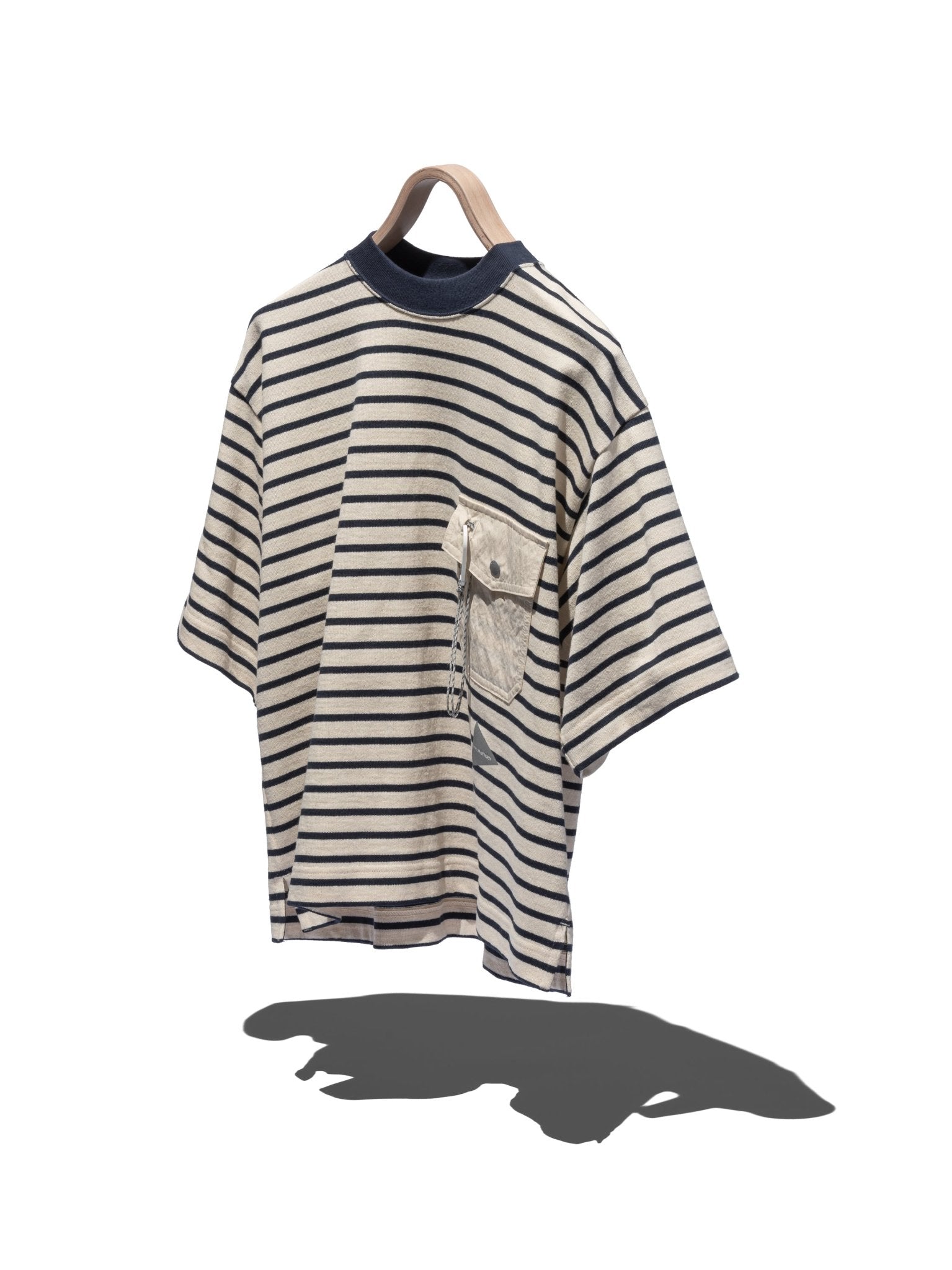 Stripe pocket H/S T - AND WANDER