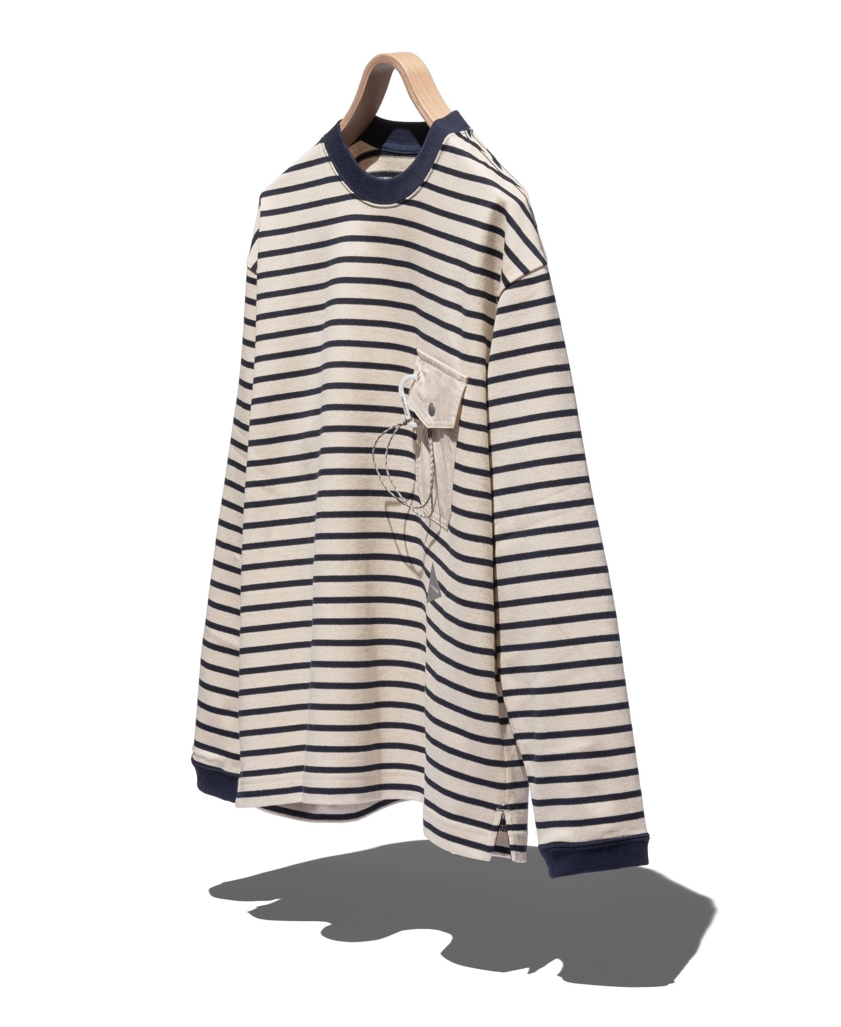 Stripe pocket L/S T - AND WANDER