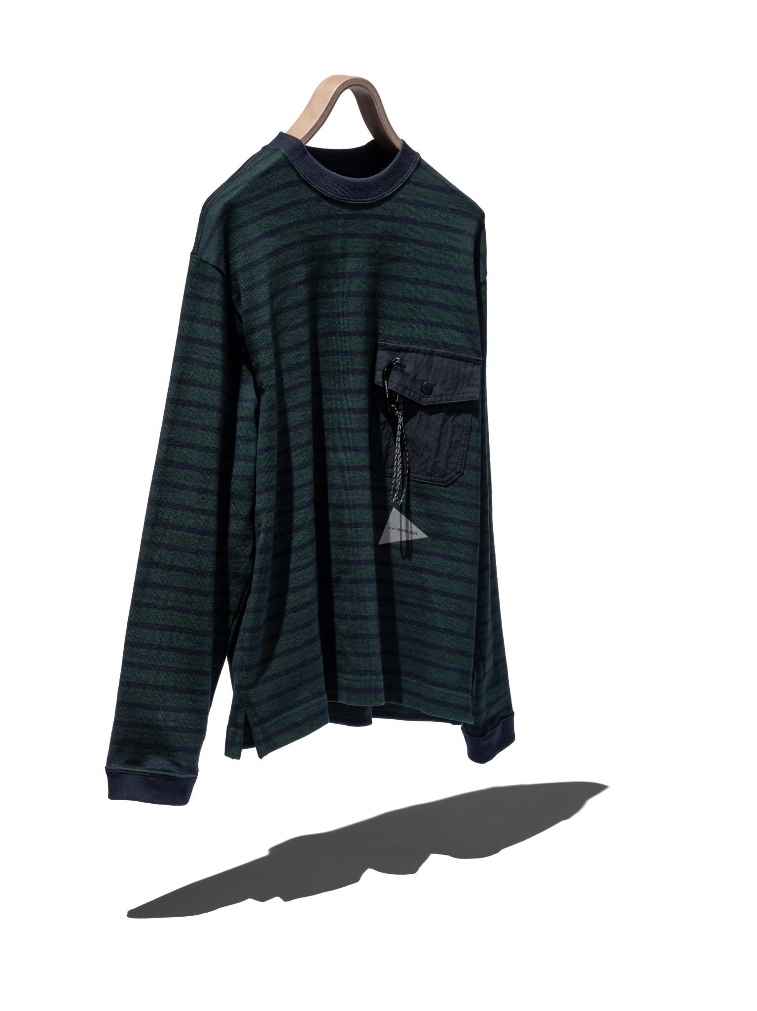 Stripe pocket L/S T - AND WANDER