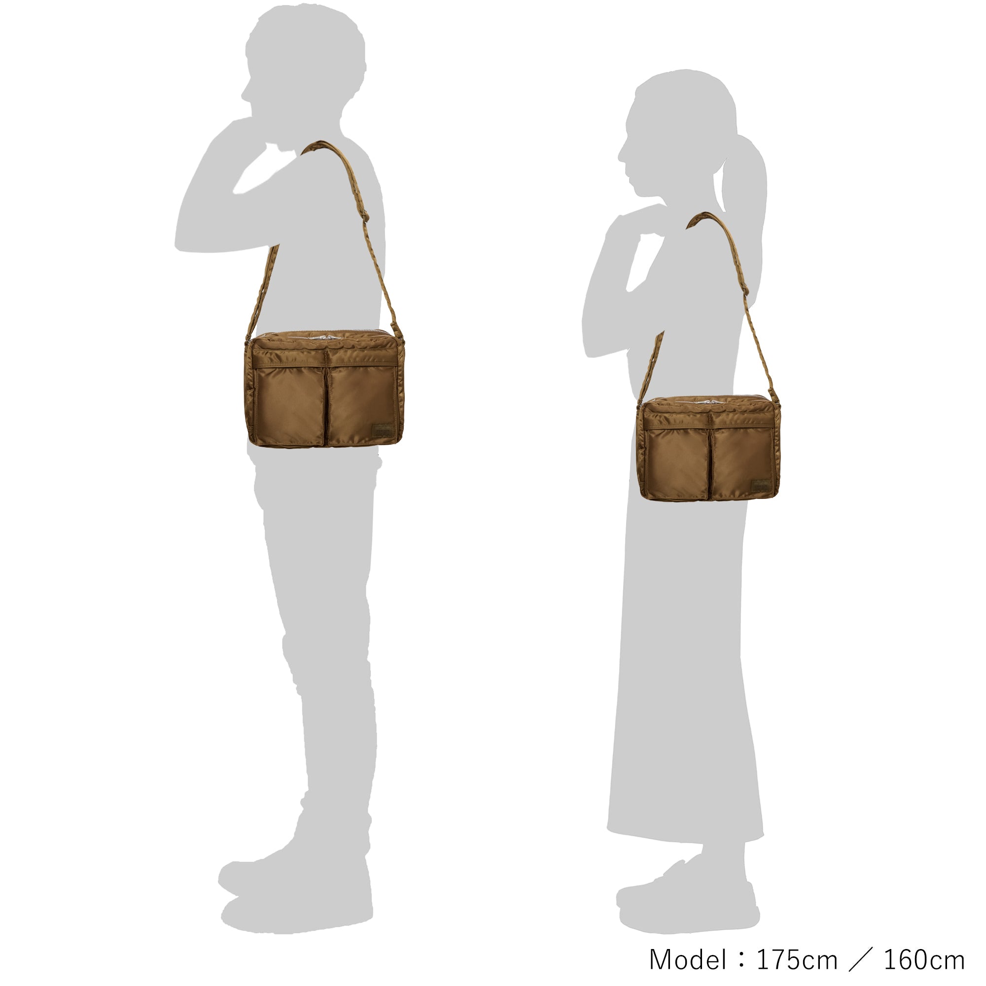 TANKER COYOTE SLING BAG W ZIP (L) - PORTER
