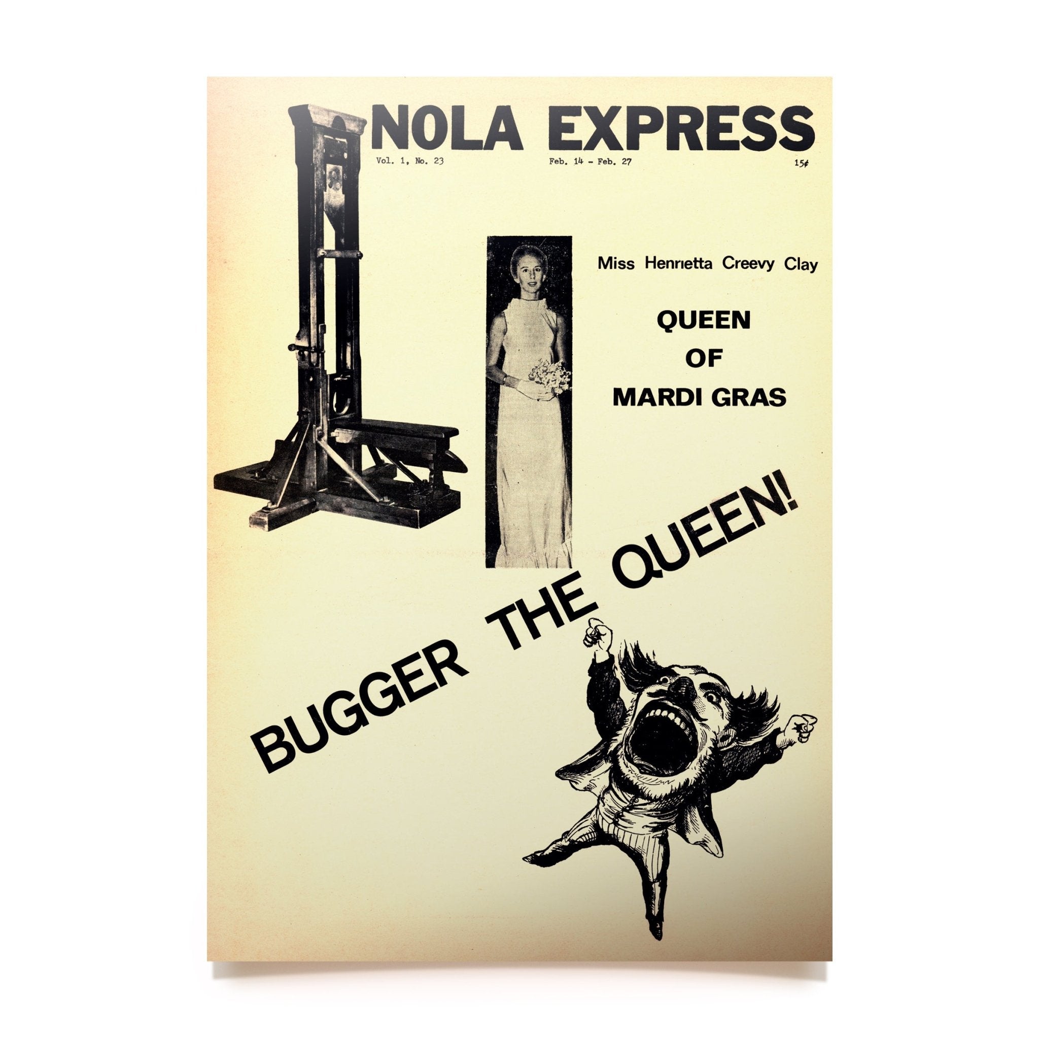 The Front Page poster (A2 size) Bugger The Queen - RADICAL MEDIA ARCHIVE
