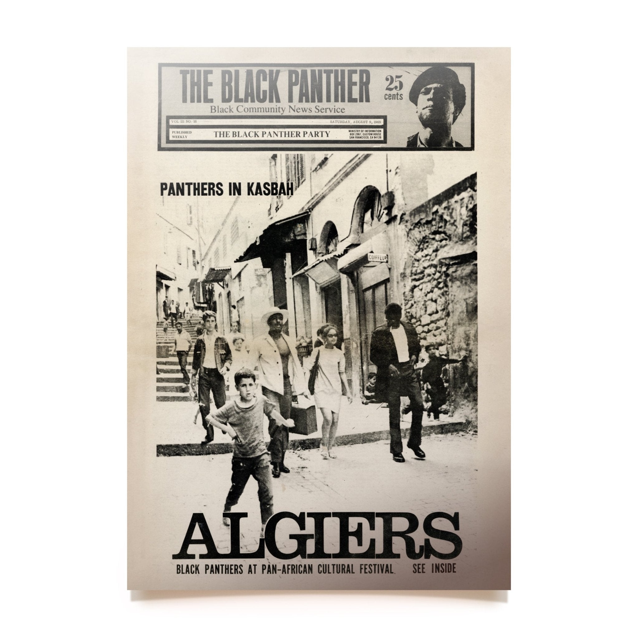 The Front Page poster (A2 size) The Black Panther - RADICAL MEDIA ARCHIVE