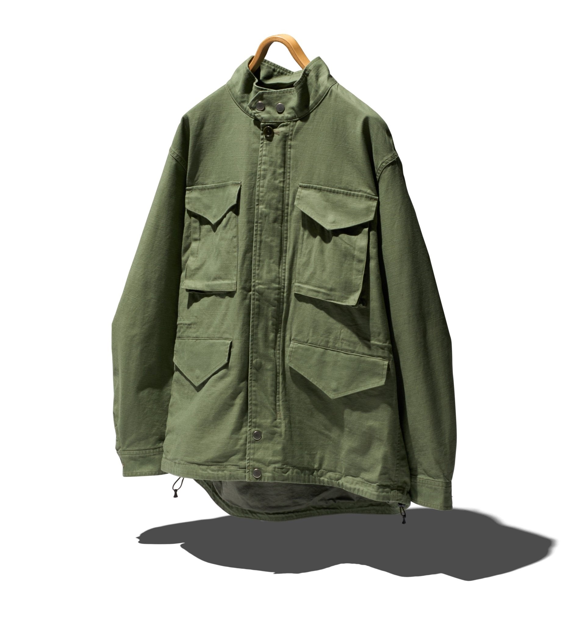 TROOPER JACKET COTTON BACKSATIN PIGMENT DYE WITH WINDSTOPPER