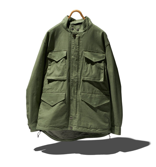 TROOPER JACKET COTTON BACKSATIN PIGMENT DYE WITH WINDSTOPPER