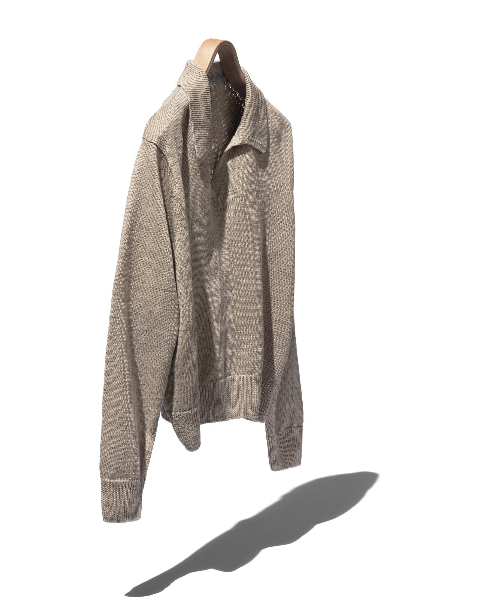 WASHED HIGH COUNT LINEN POLO SKIPPER - BATONER