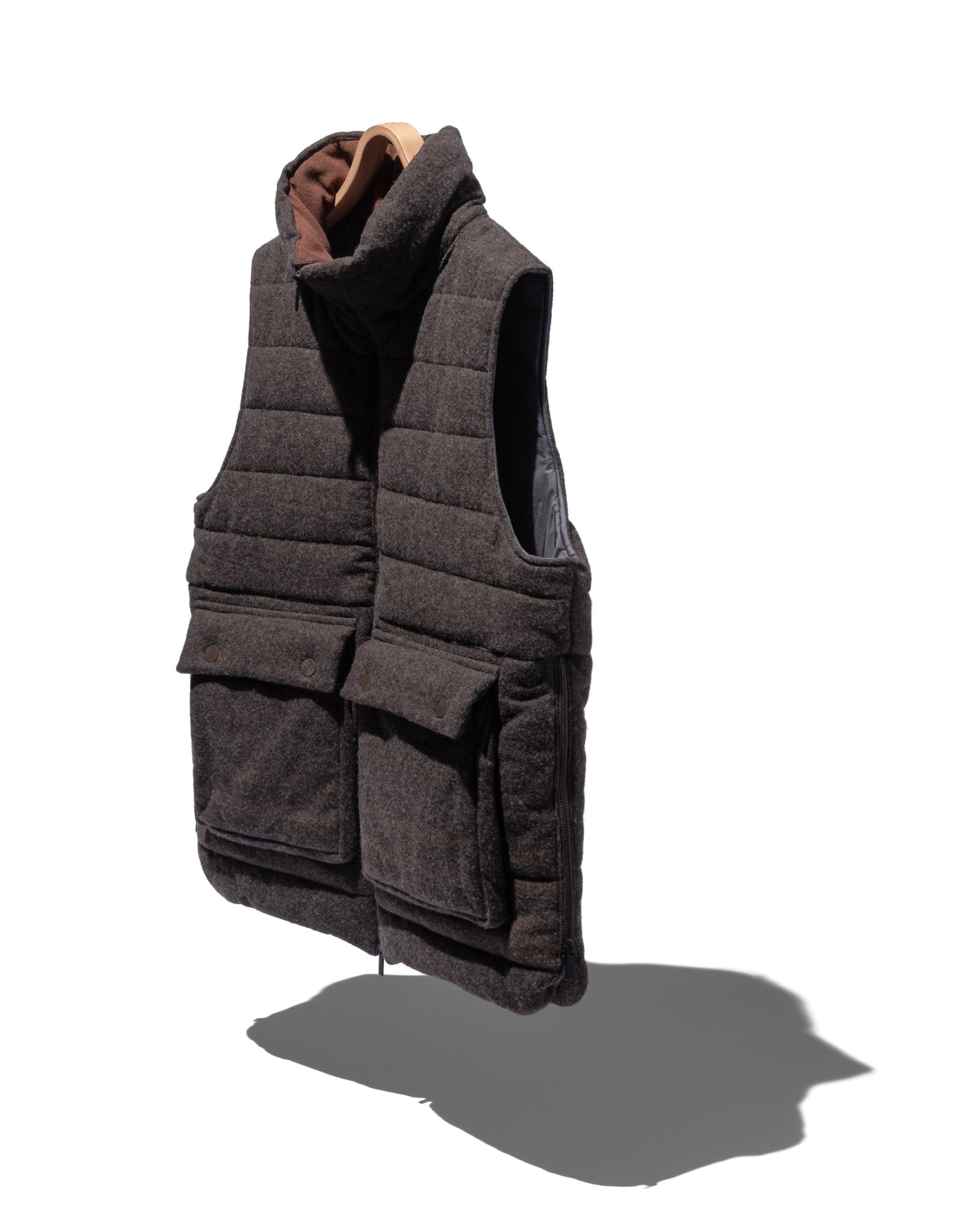 Windstopper Primaloft Lined Padded Vest - WHITE MOUNTAINEERING