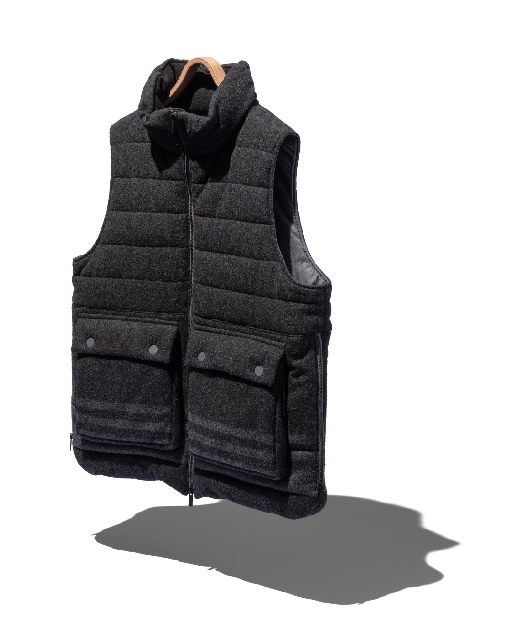 Windstopper Primaloft Lined Padded Vest - WHITE MOUNTAINEERING