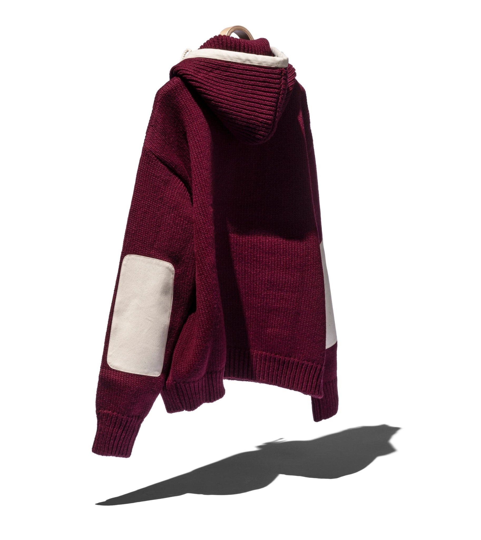 Wool Hoodie Rope Knit - DIE DREI BERGE