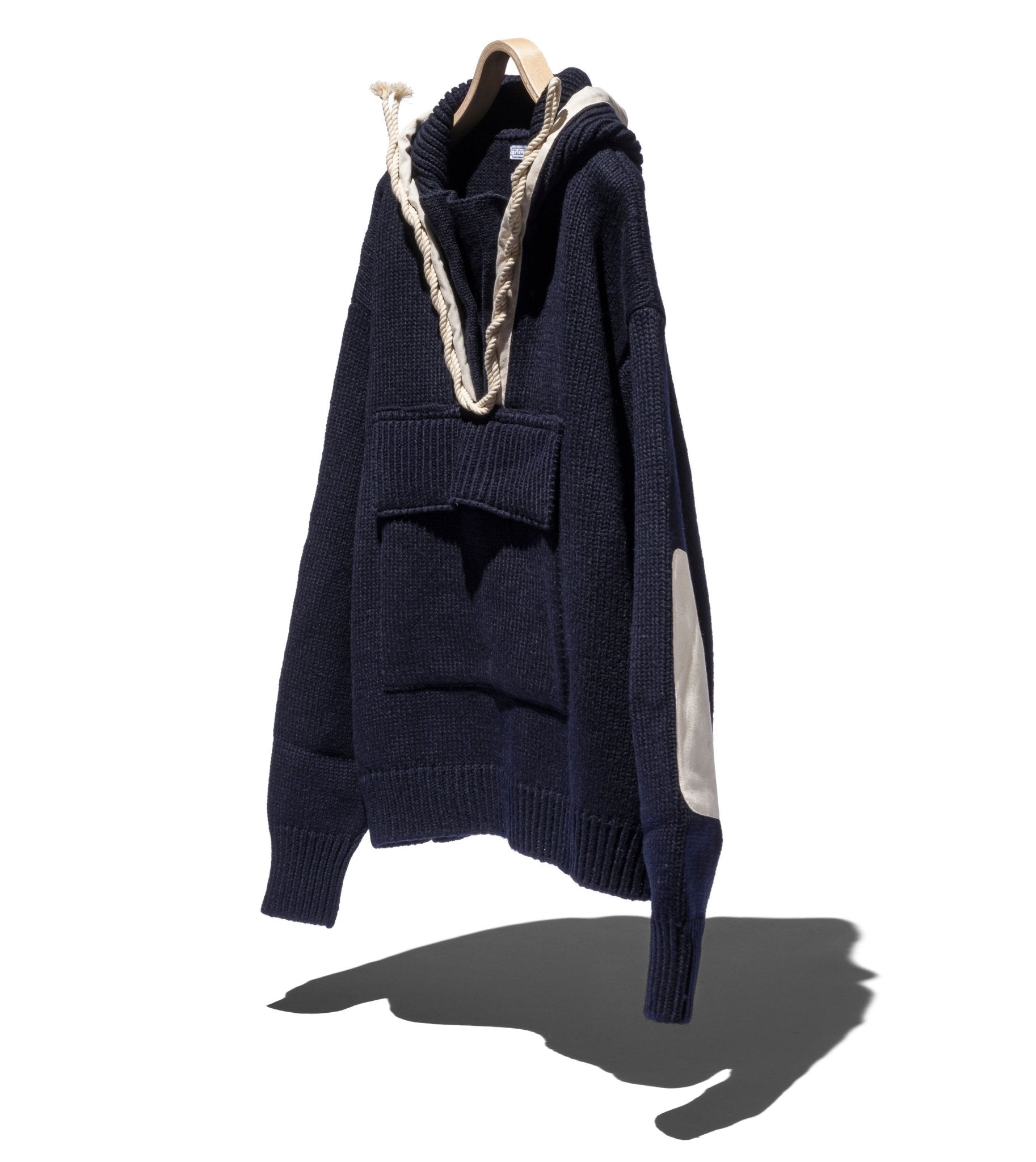 Wool Hoodie Rope Knit - DIE DREI BERGE