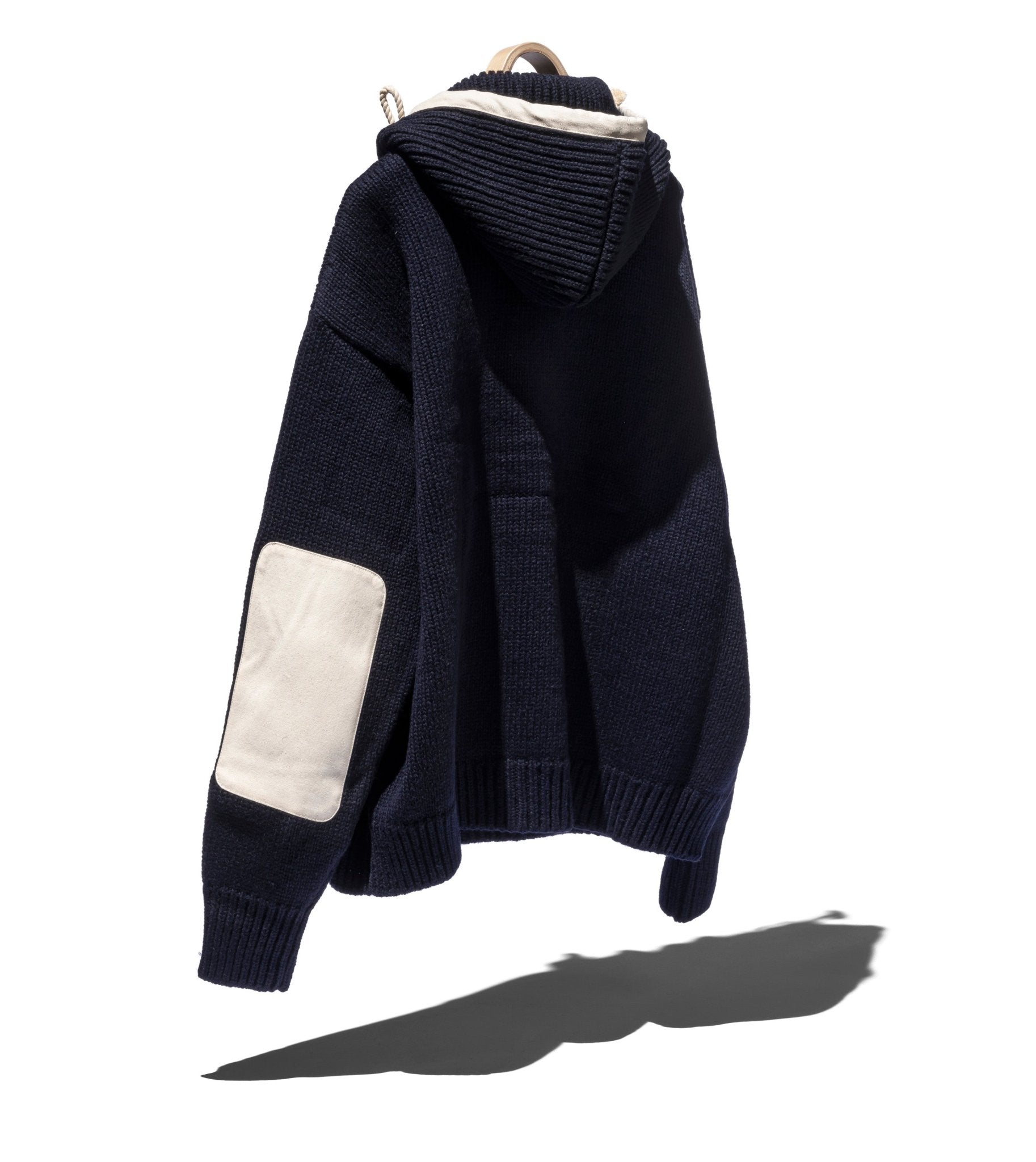 Wool Hoodie Rope Knit - DIE DREI BERGE