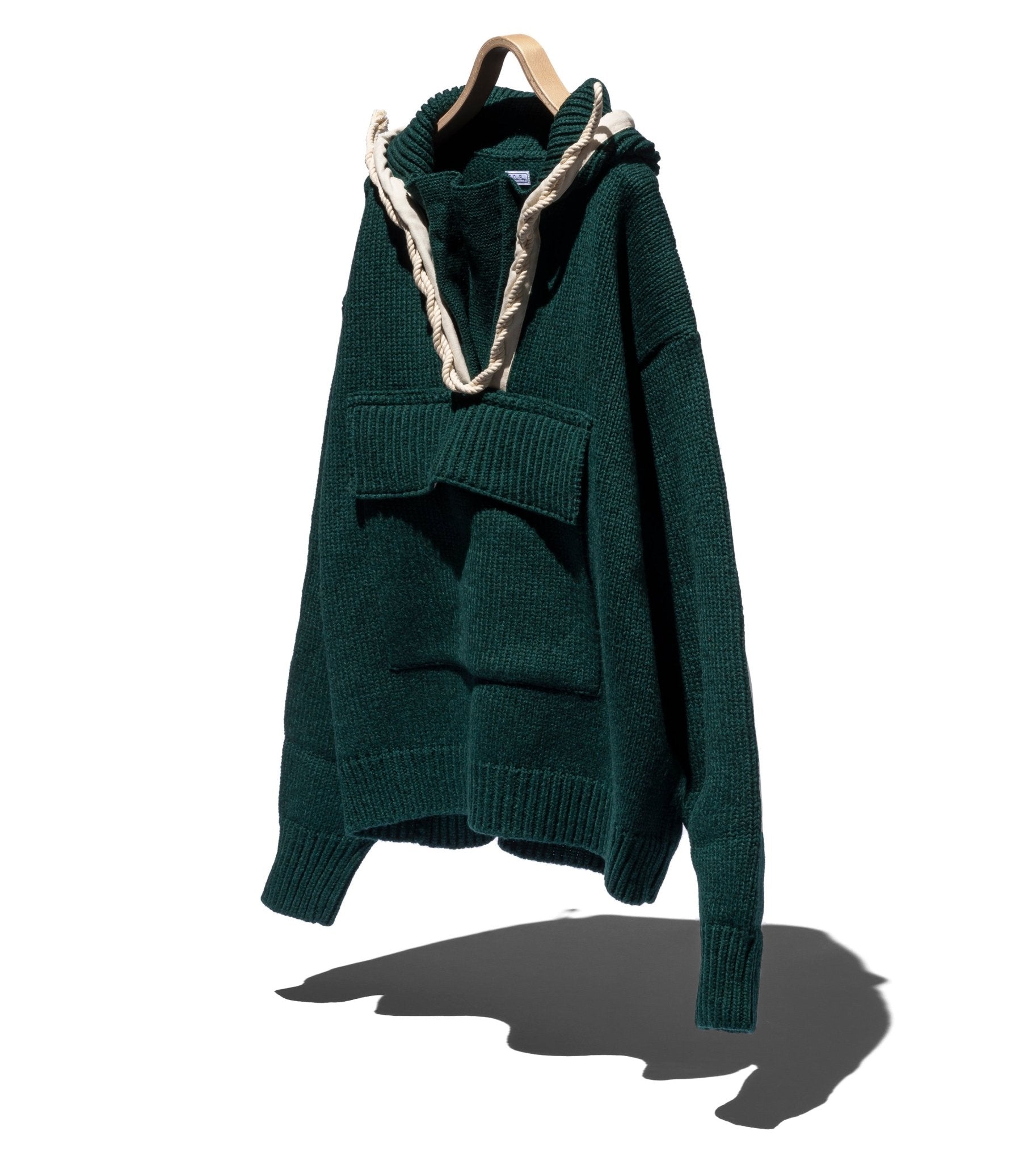 Wool Hoodie Rope Knit - DIE DREI BERGE