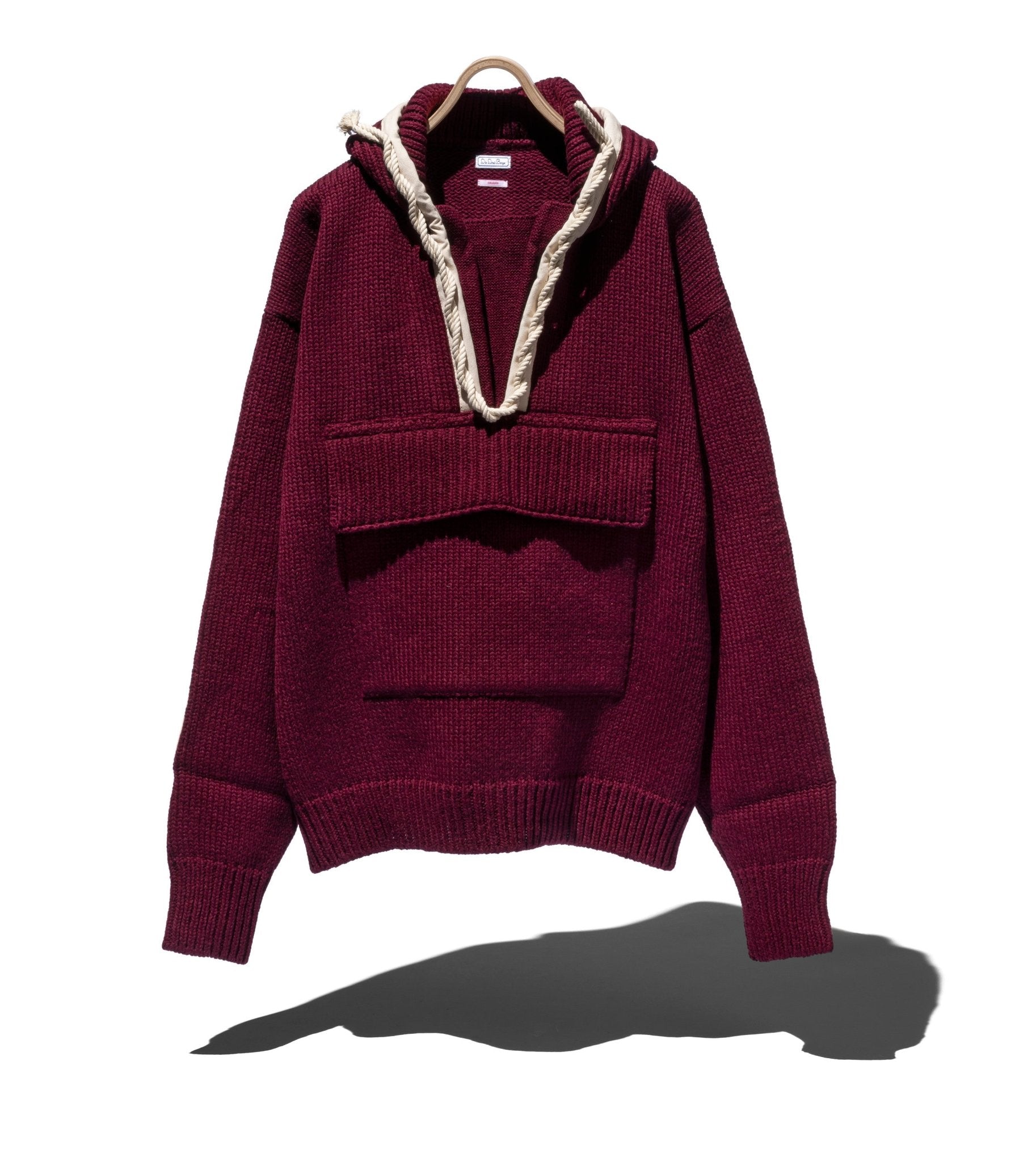 Wool Hoodie Rope Knit - DIE DREI BERGE