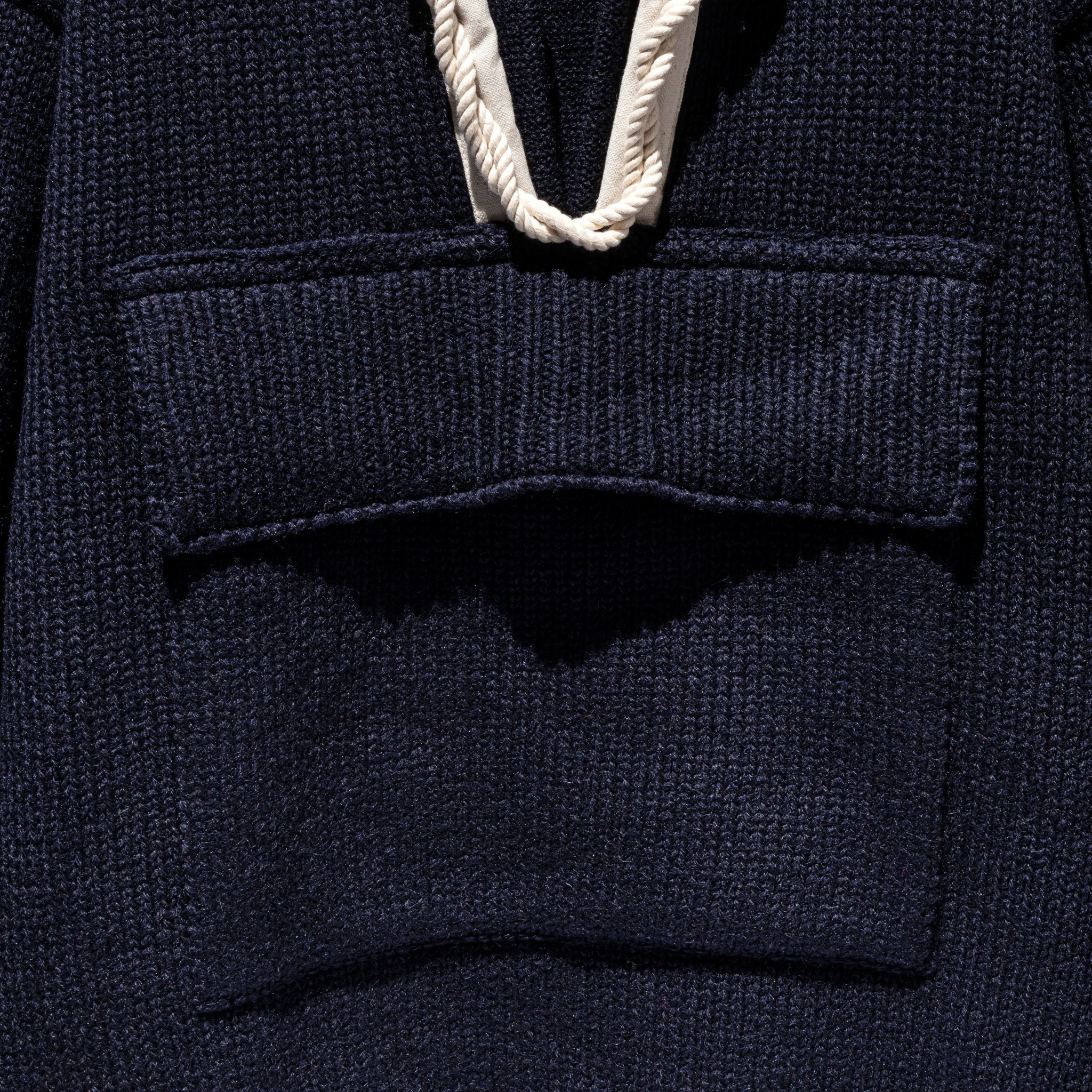 Wool Hoodie Rope Knit - DIE DREI BERGE